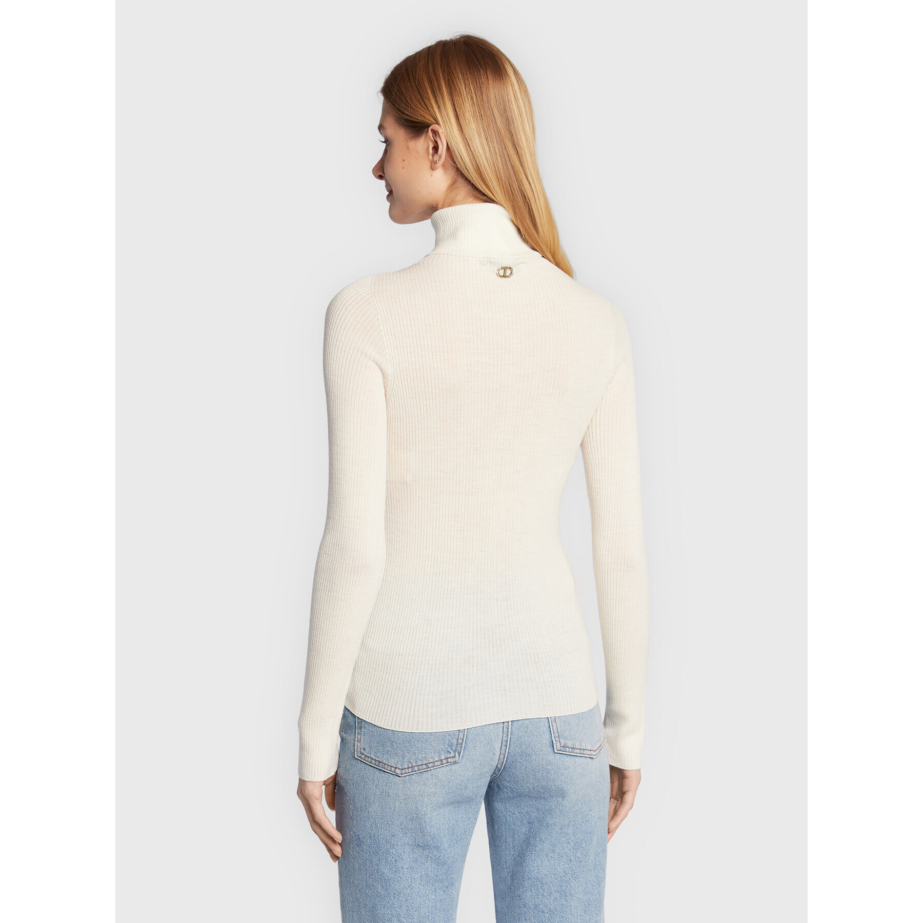 TWINSET Поло 222TT3561 Екрю Slim Fit - Pepit.bg