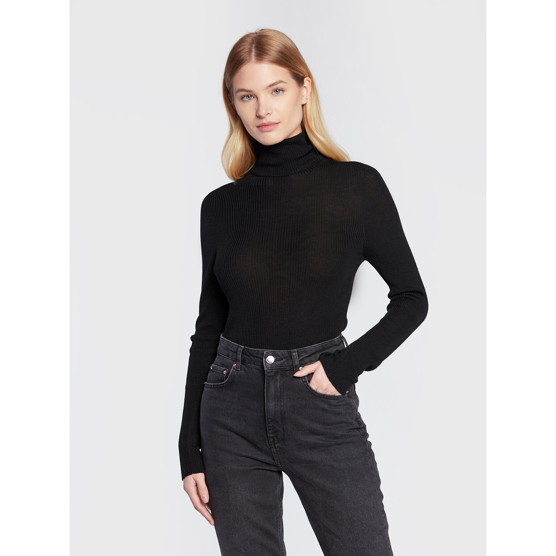 TWINSET Поло 222TT3561 Черен Slim Fit - Pepit.bg