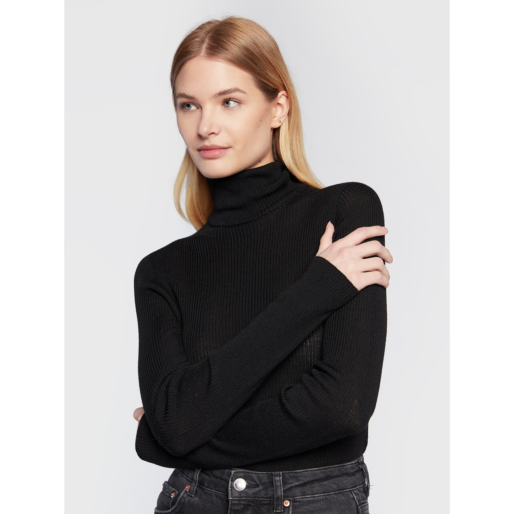 TWINSET Поло 222TT3561 Черен Slim Fit - Pepit.bg
