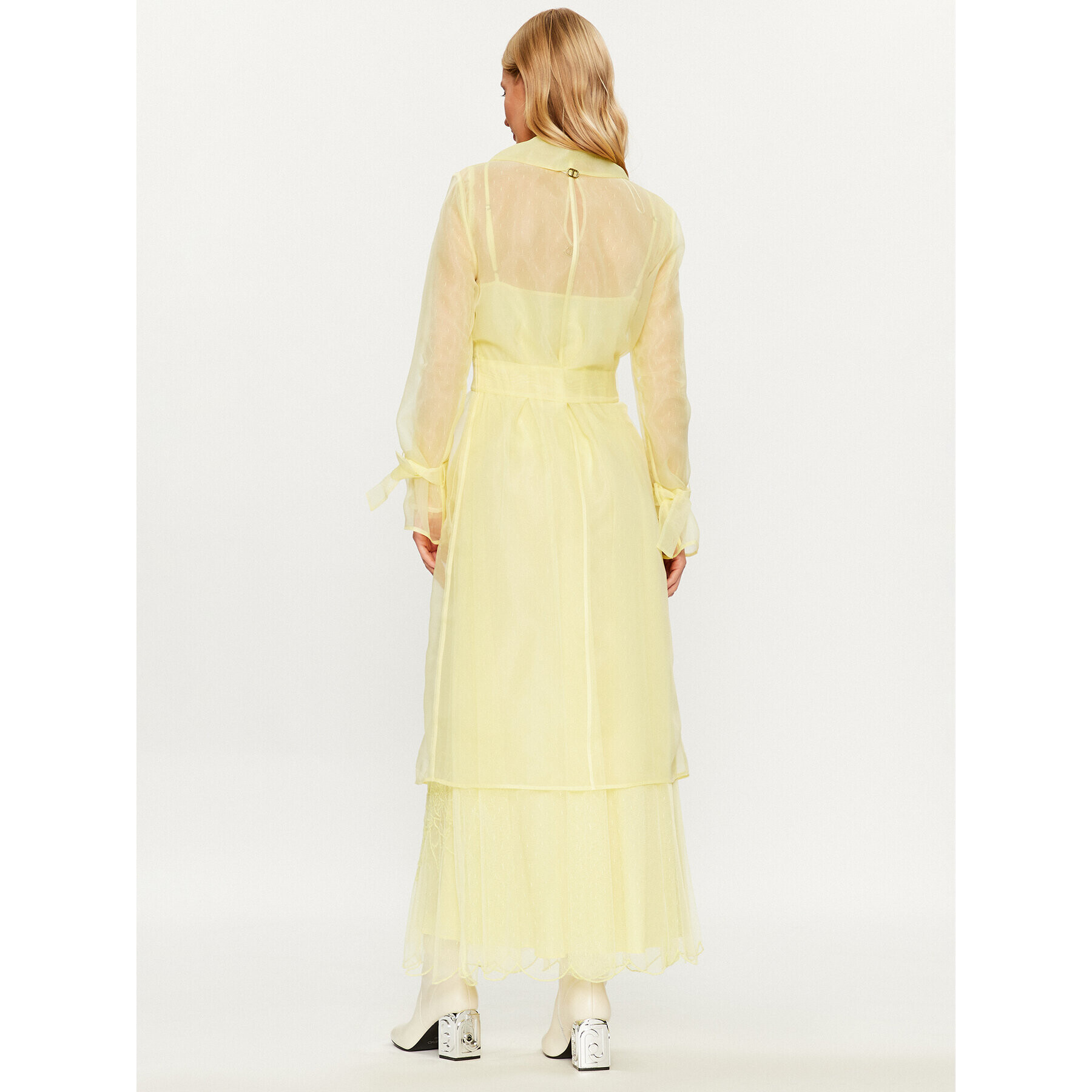 TWINSET Преходно палто 232TP2700 Жълт Regular Fit - Pepit.bg