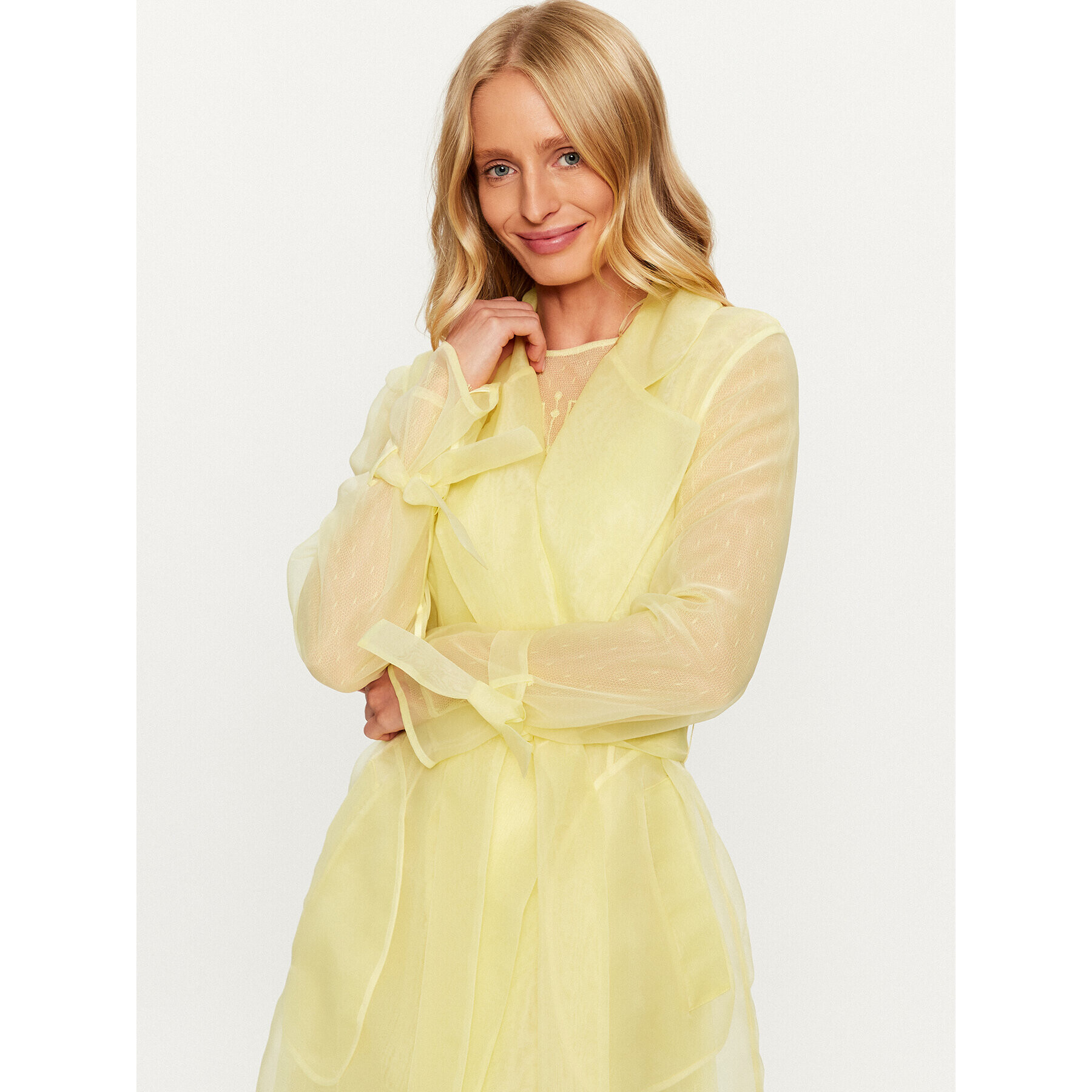 TWINSET Преходно палто 232TP2700 Жълт Regular Fit - Pepit.bg