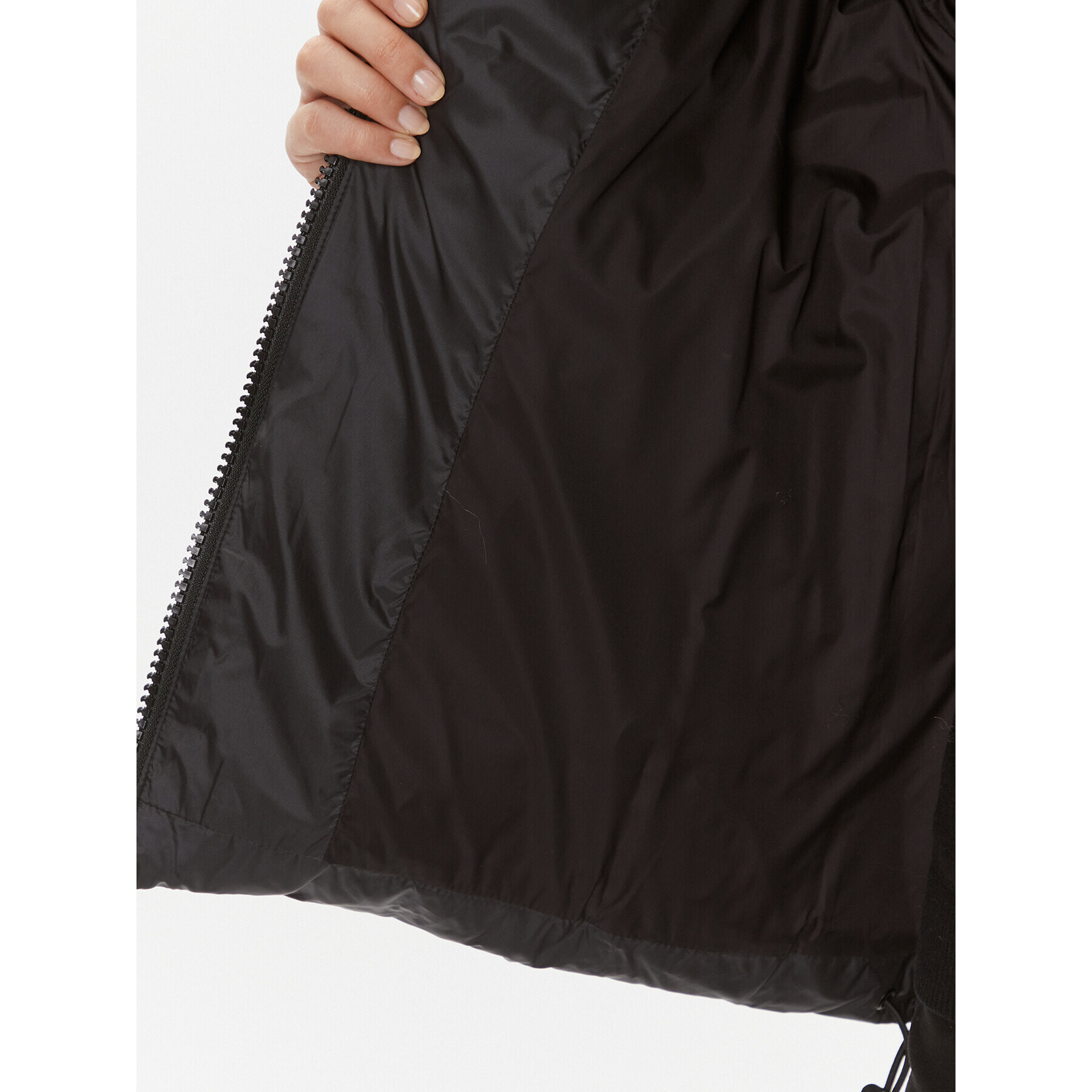 TWINSET Пухено яке 232TP2221 Черен Regular Fit - Pepit.bg