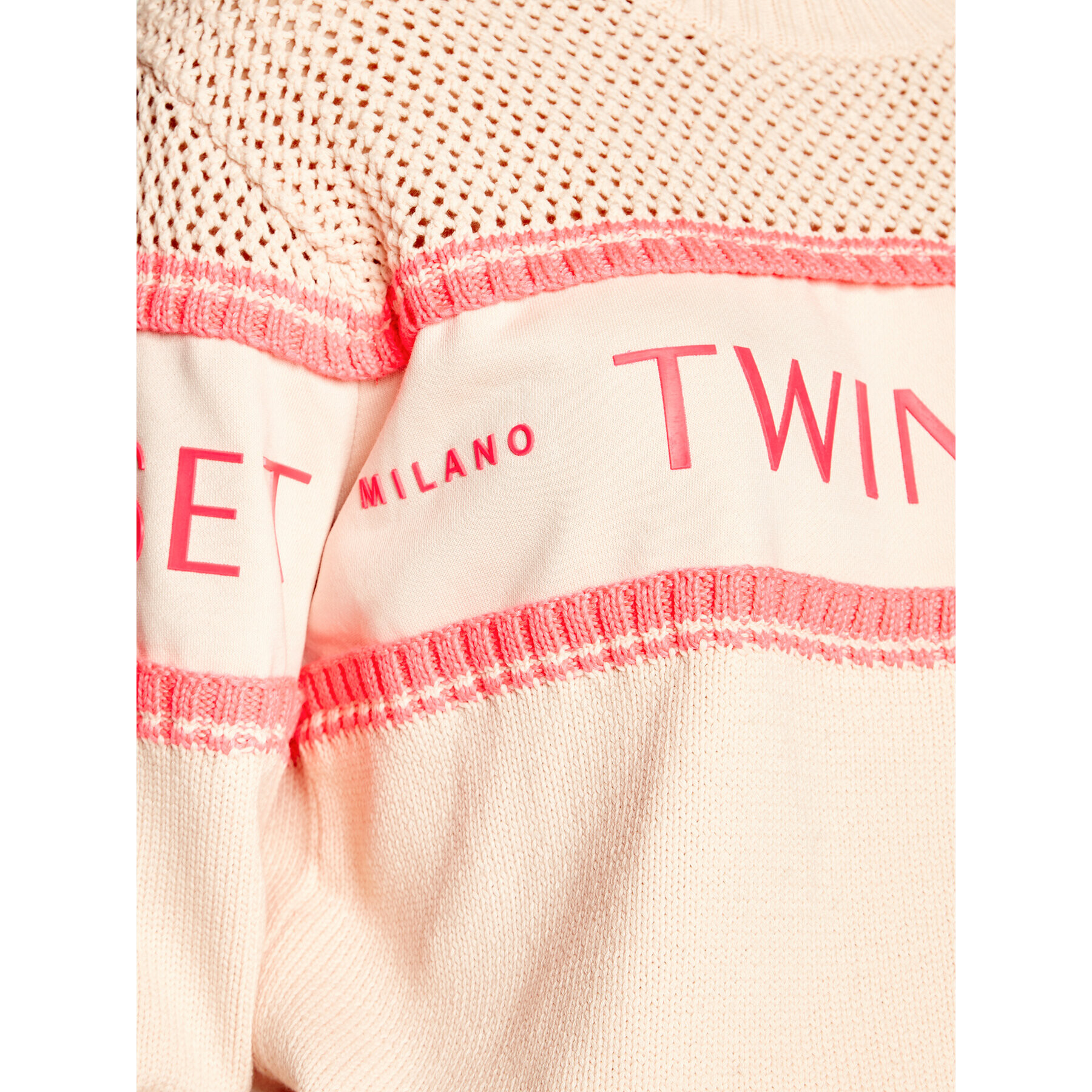 TWINSET Пуловер 201TP3201 Розов Relaxed Fit - Pepit.bg
