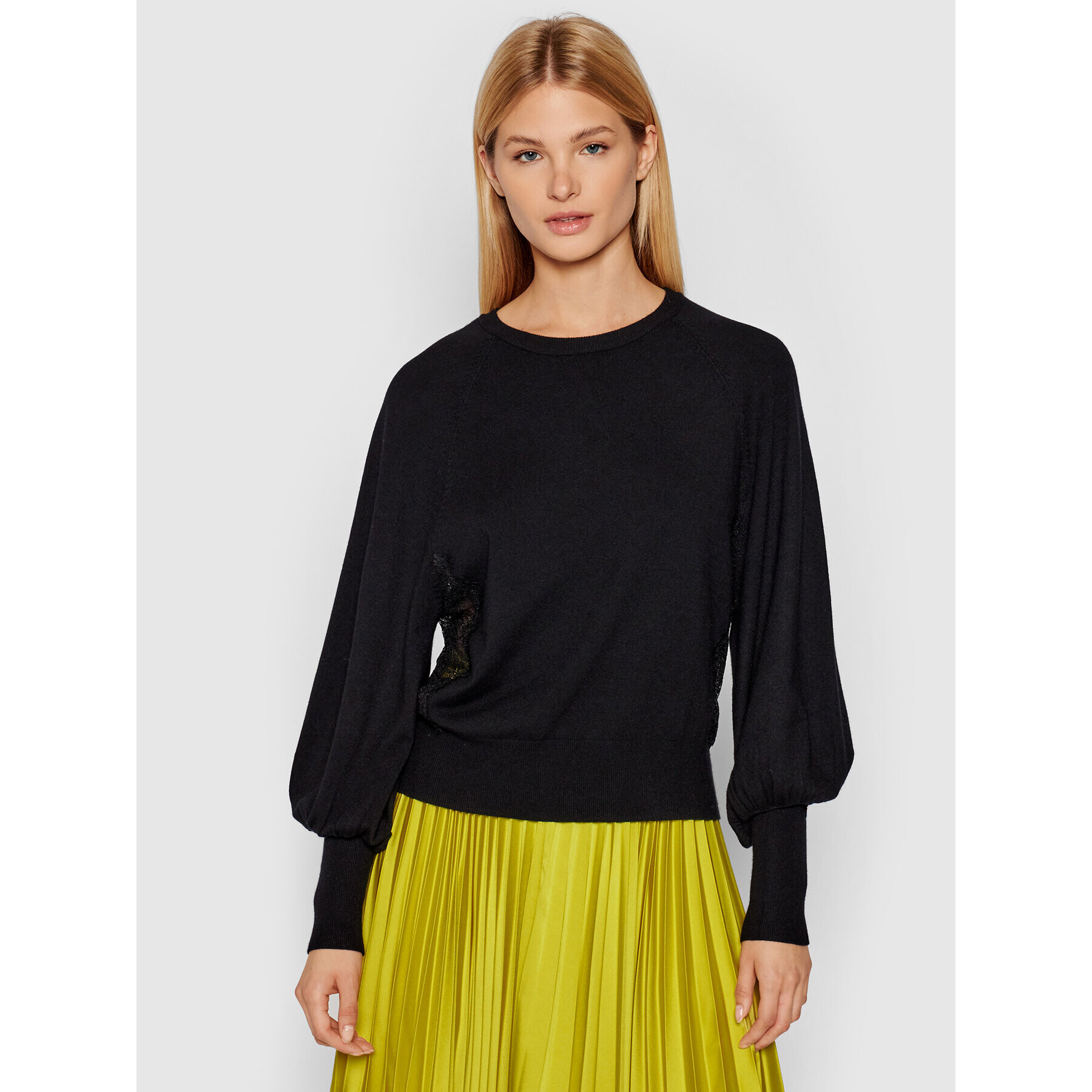 TWINSET Пуловер 212TP3203 Черен Regular Fit - Pepit.bg