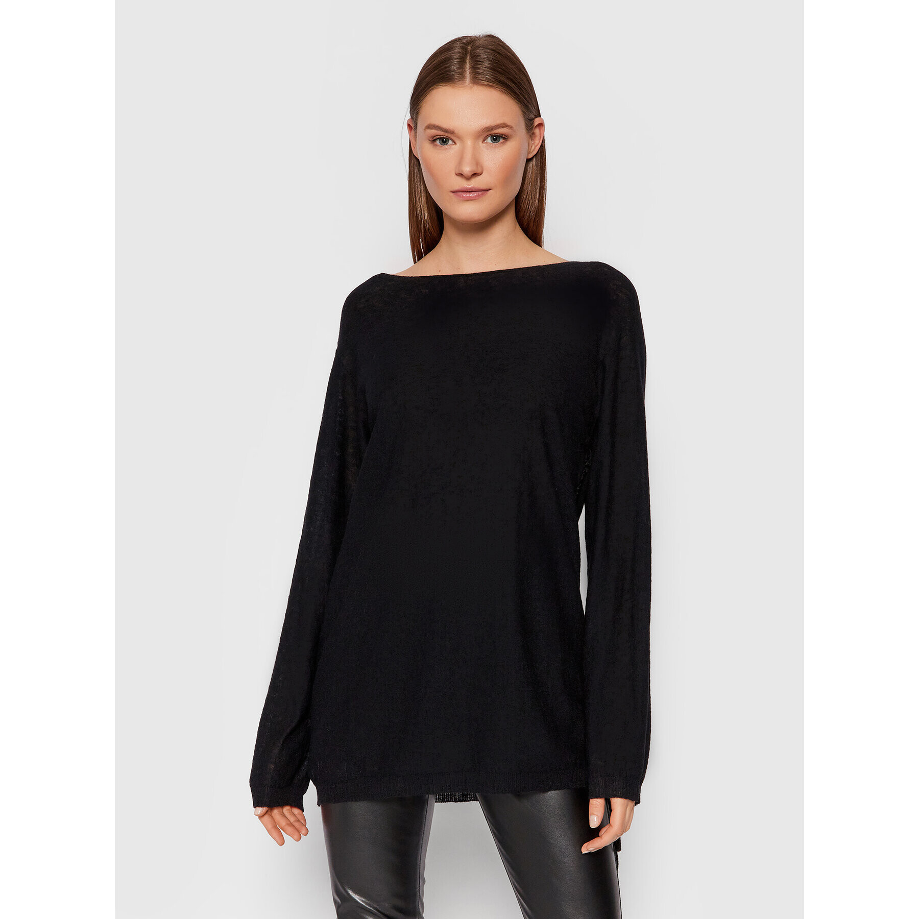 TWINSET Пуловер 212TP3254 Черен Regular Fit - Pepit.bg