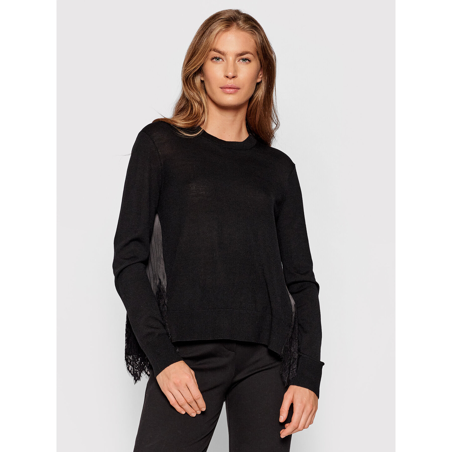 TWINSET Пуловер 212TP3280 Черен Regular Fit - Pepit.bg