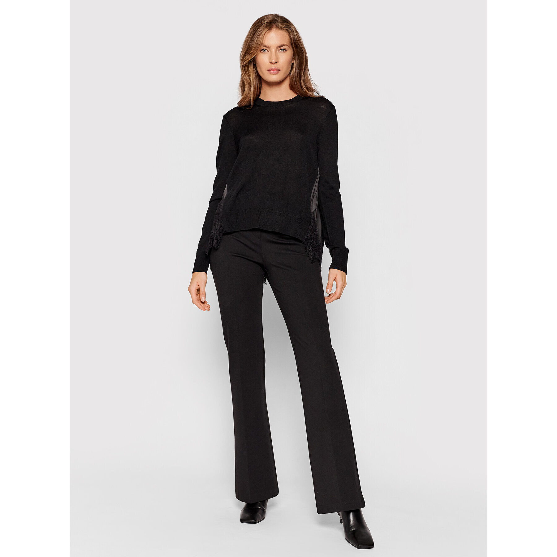 TWINSET Пуловер 212TP3280 Черен Regular Fit - Pepit.bg