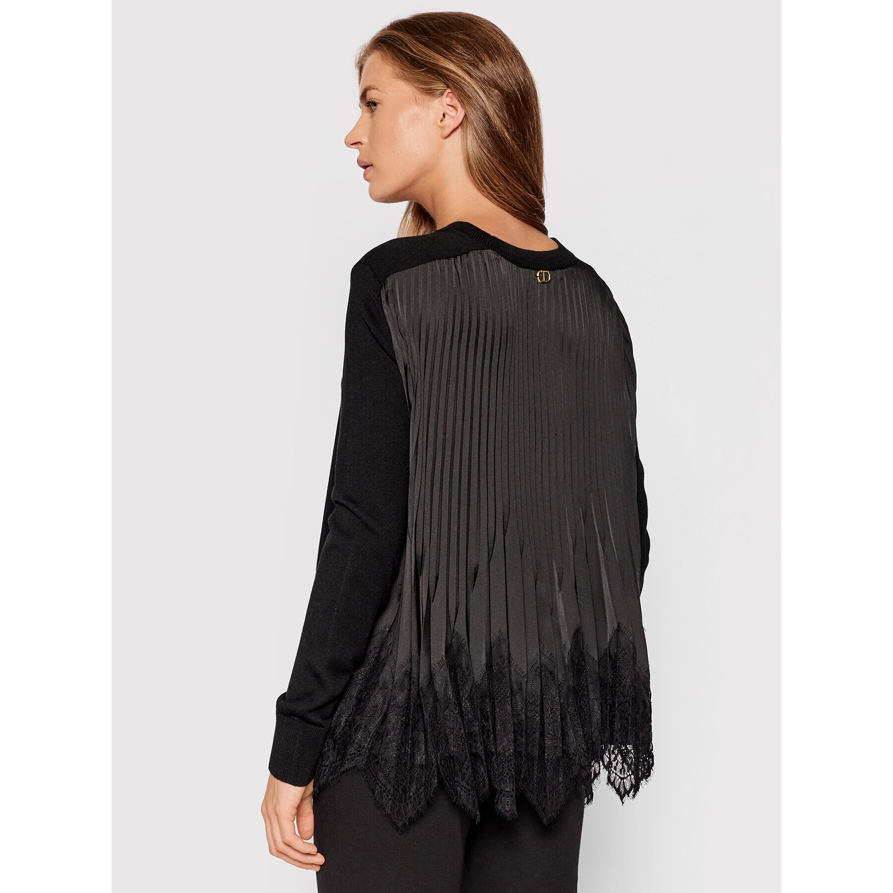 TWINSET Пуловер 212TP3280 Черен Regular Fit - Pepit.bg