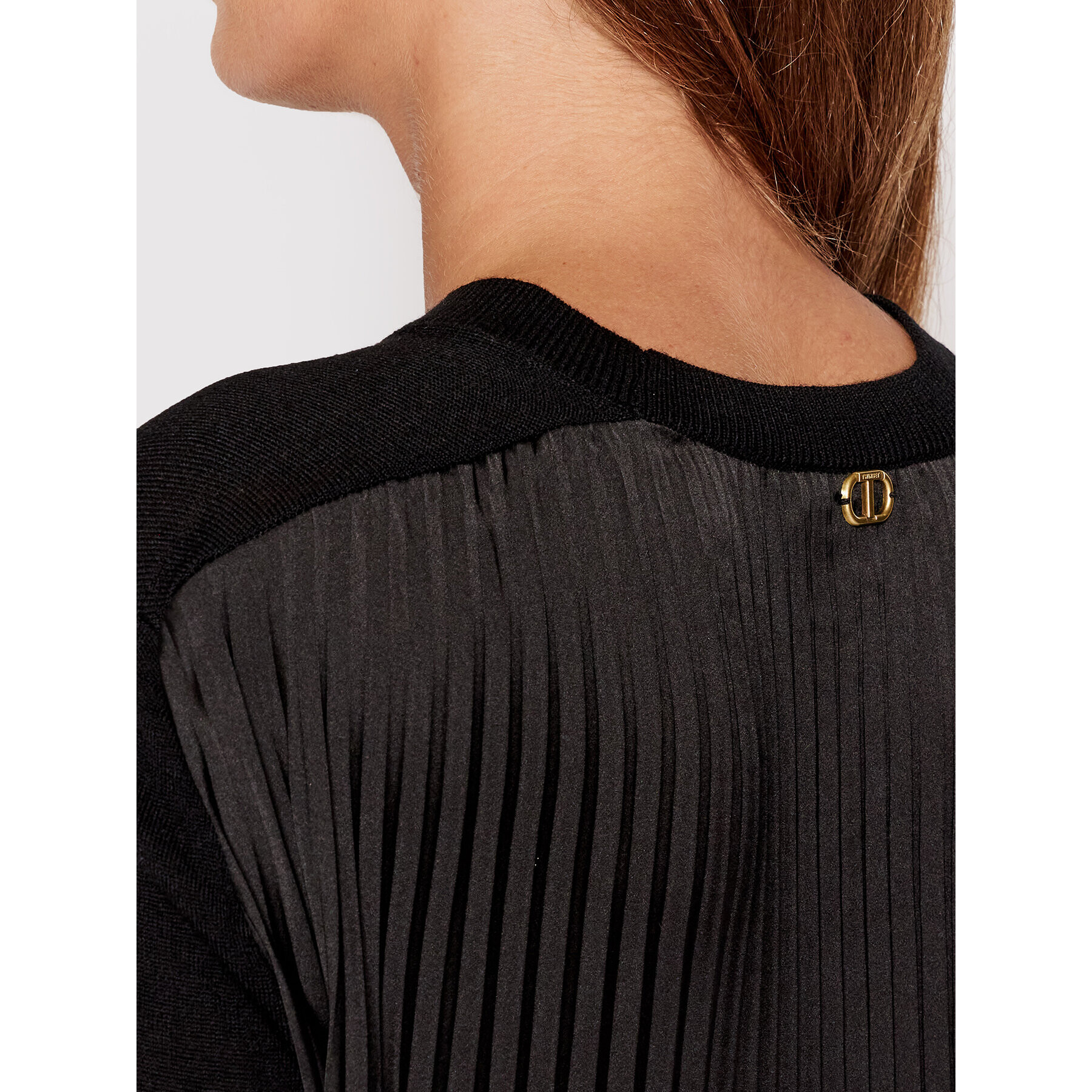 TWINSET Пуловер 212TP3280 Черен Regular Fit - Pepit.bg