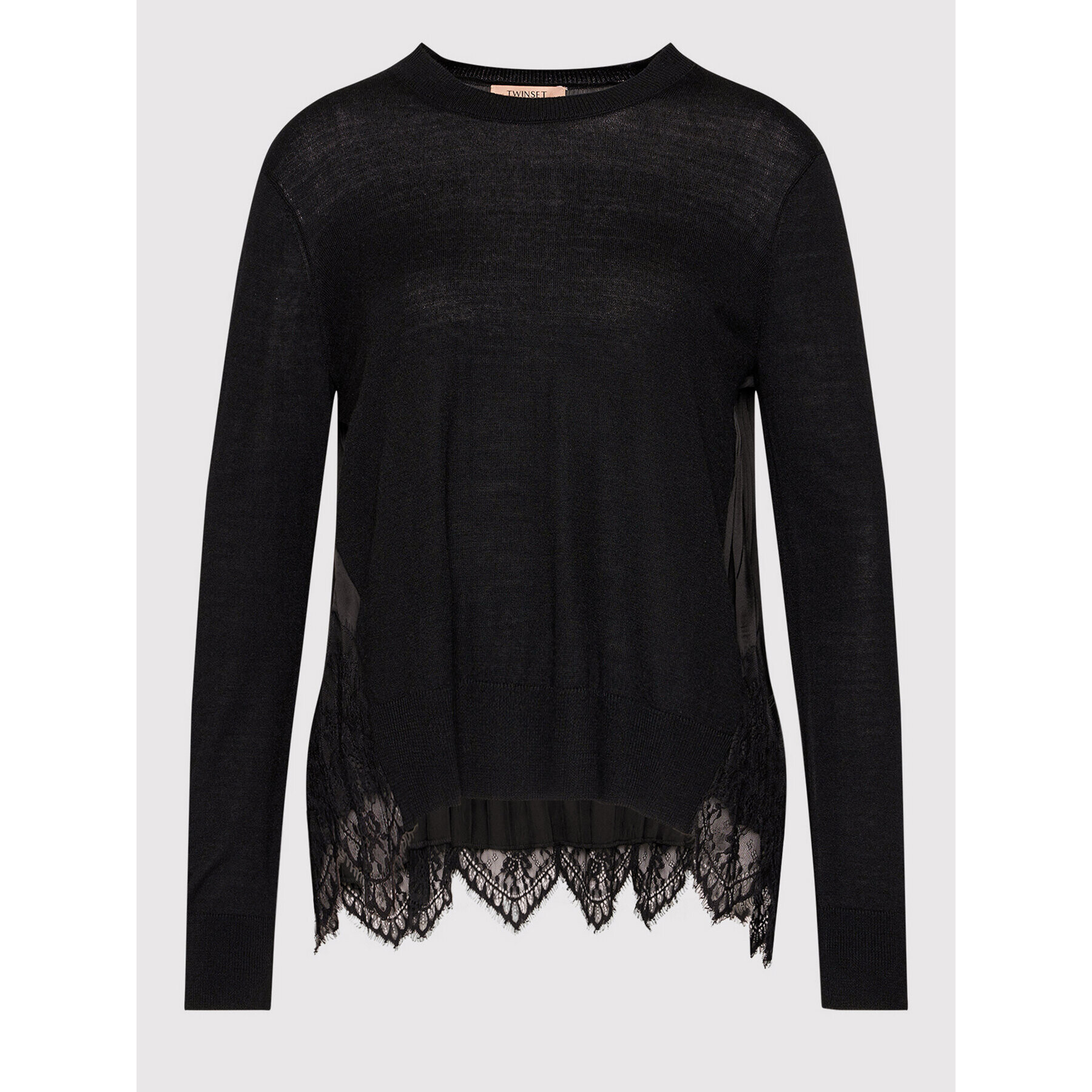 TWINSET Пуловер 212TP3280 Черен Regular Fit - Pepit.bg