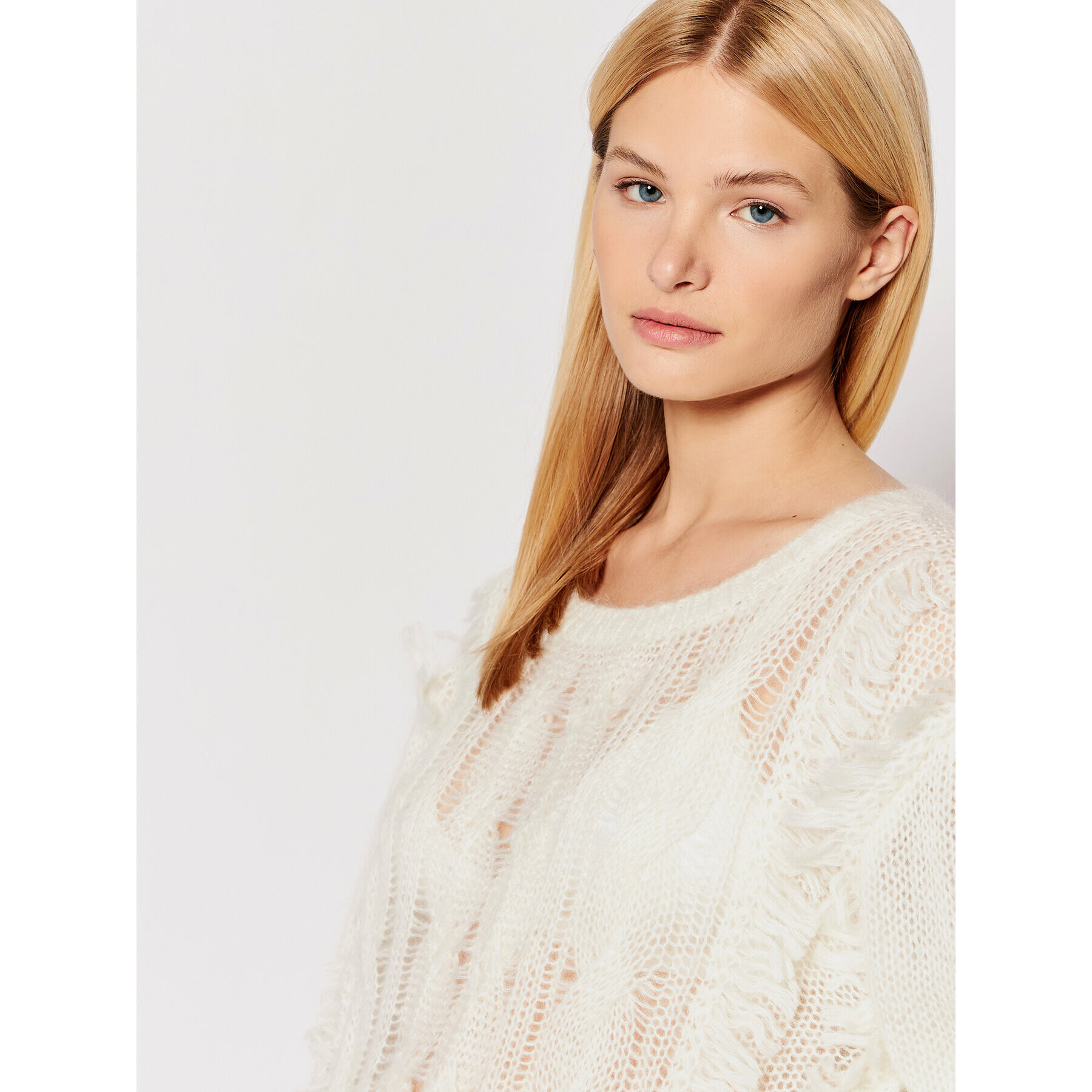 TWINSET Пуловер 212TP3410 Бежов Regular Fit - Pepit.bg