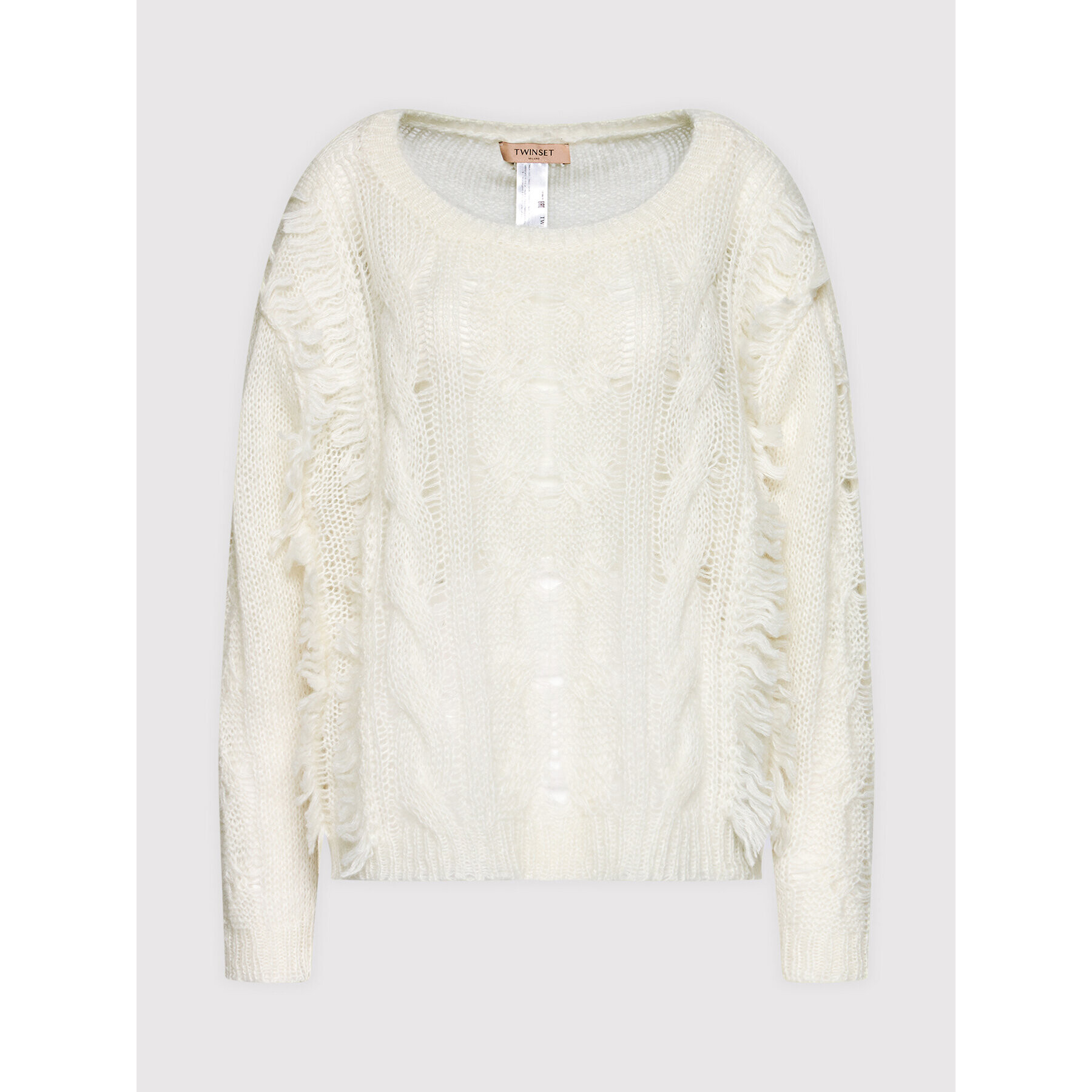 TWINSET Пуловер 212TP3410 Бежов Regular Fit - Pepit.bg