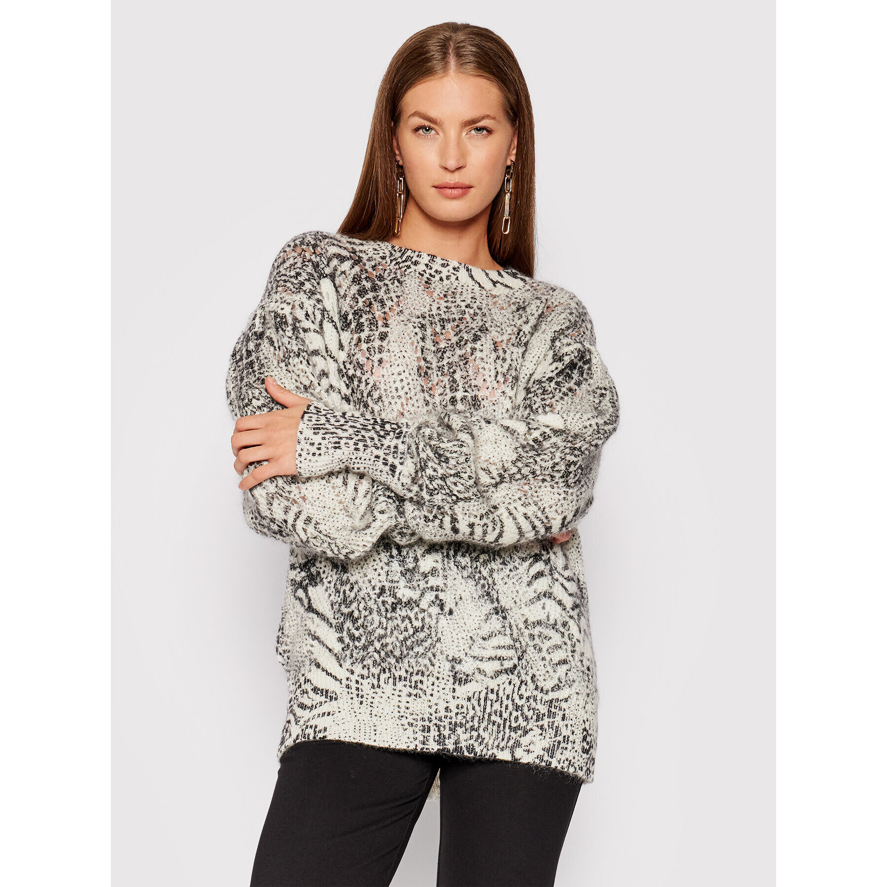 TWINSET Пуловер 212TP3480 Бежов Regular Fit - Pepit.bg