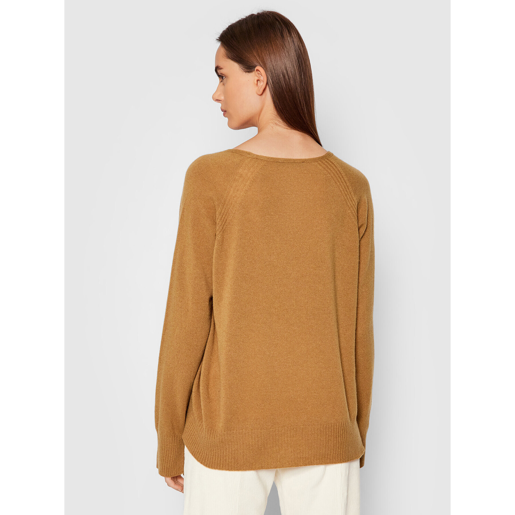 TWINSET Пуловер 212TT3121 Кафяв Loose Fit - Pepit.bg