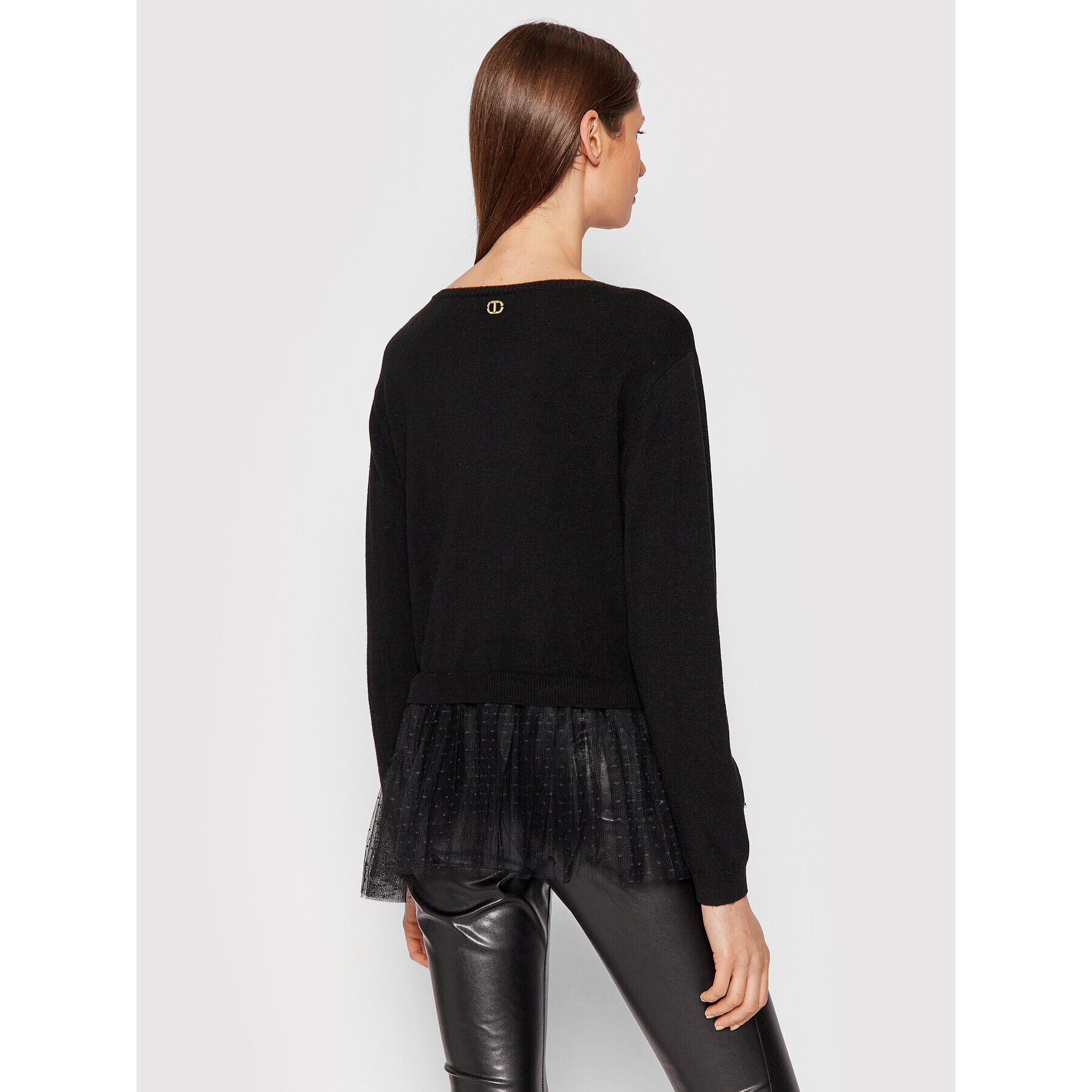 TWINSET Пуловер 212TT3172 Черен Regular Fit - Pepit.bg