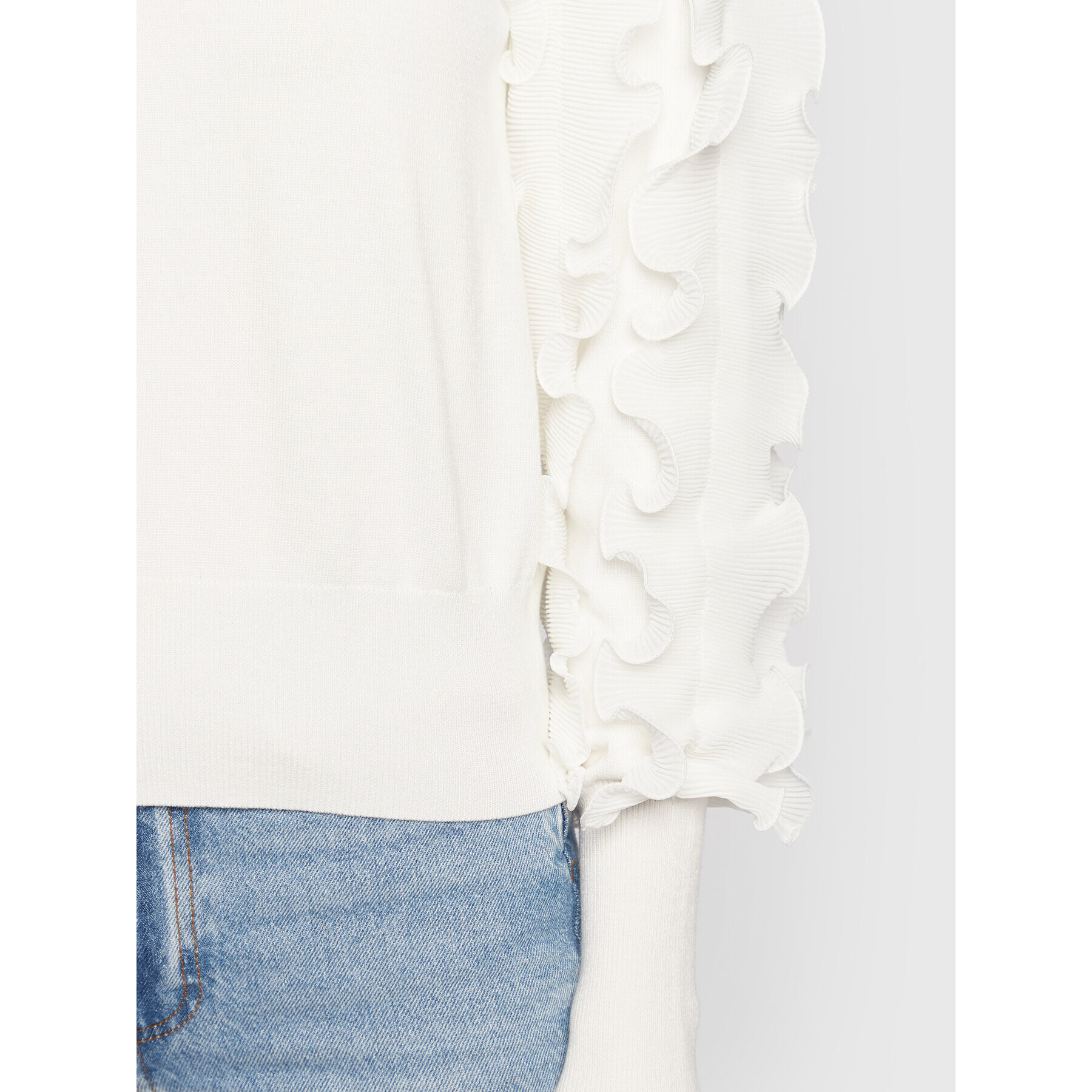 TWINSET Пуловер 222AP3231 Бял Regular Fit - Pepit.bg
