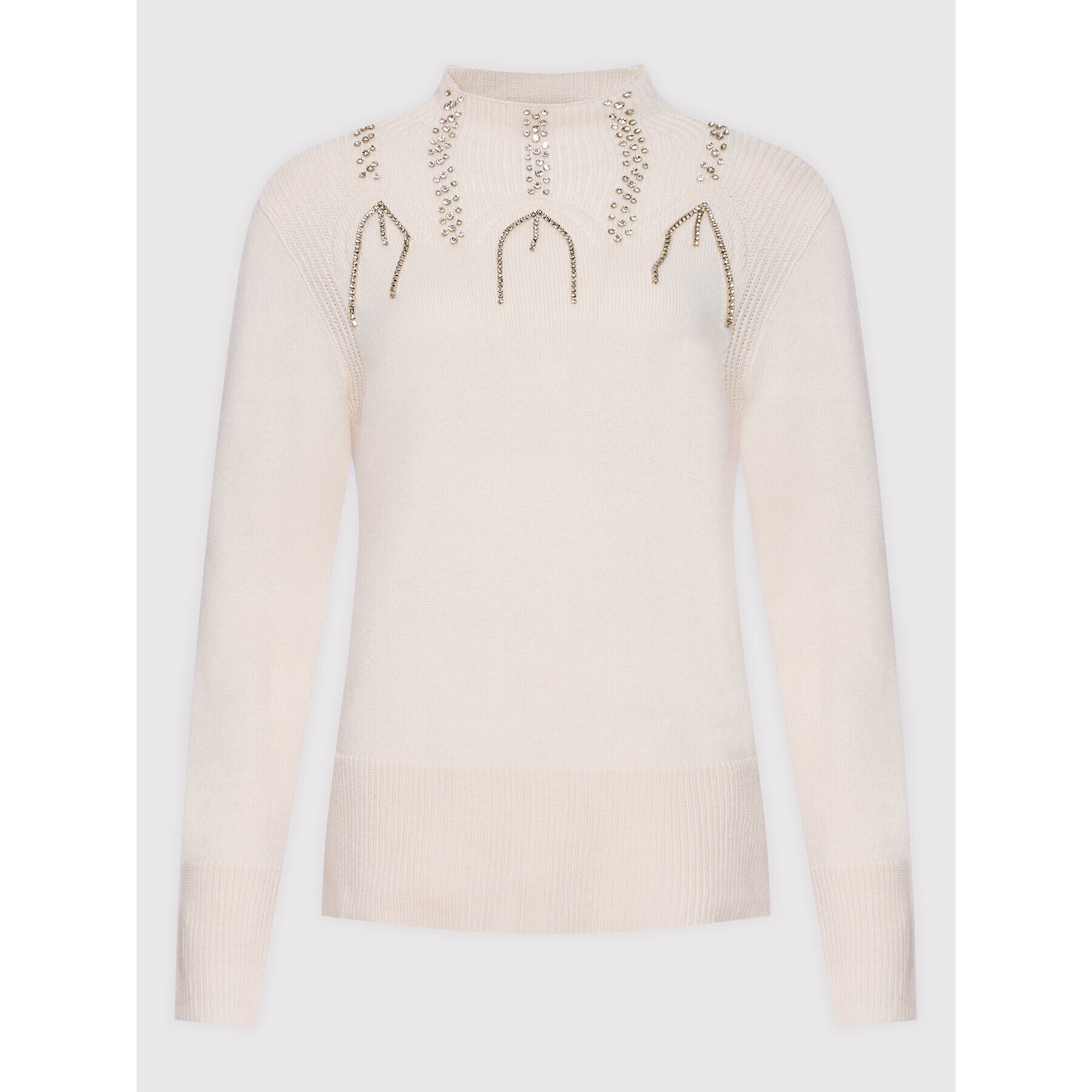 TWINSET Пуловер 222AP3332 Бежов Regular Fit - Pepit.bg