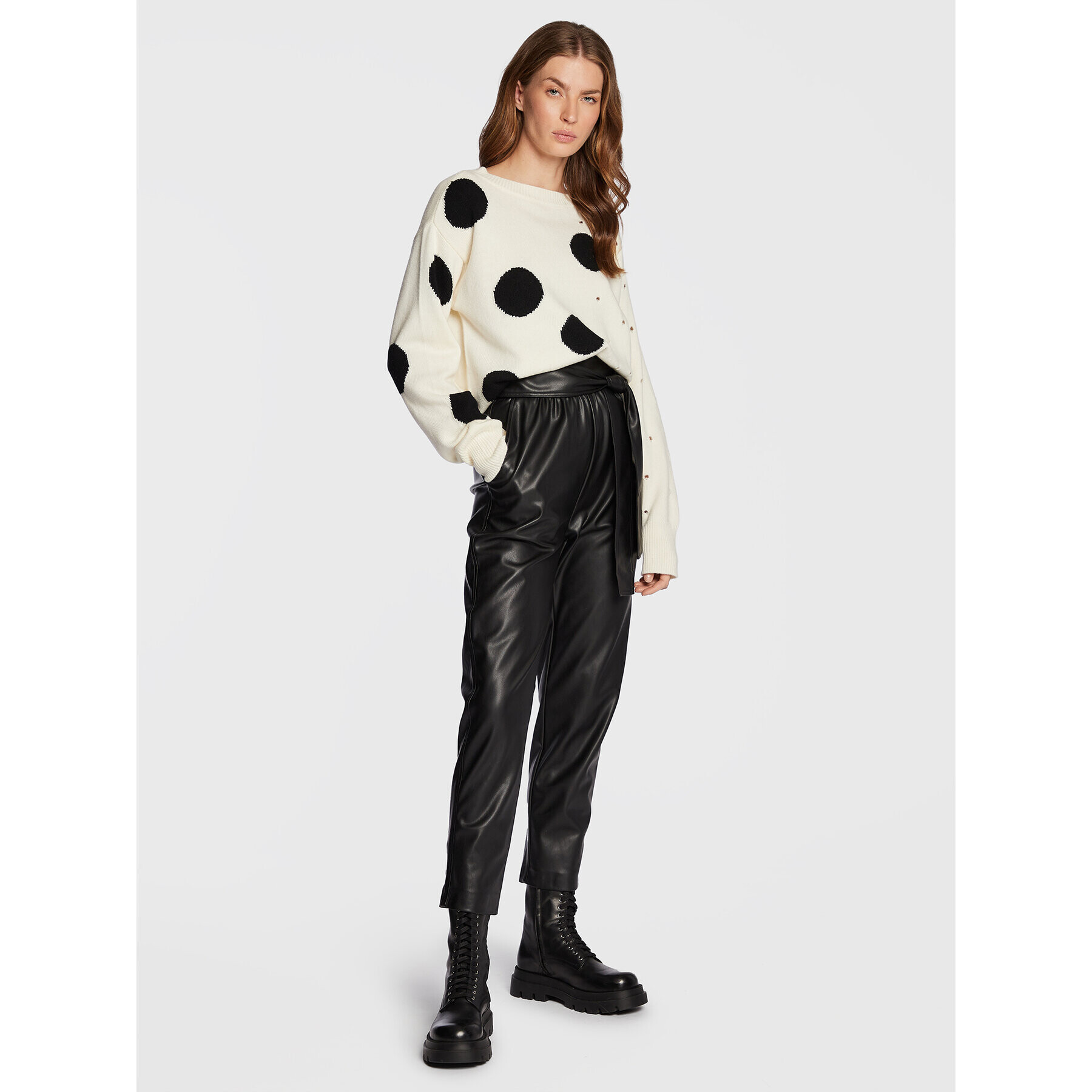 TWINSET Пуловер 222AP3400 Екрю Regular Fit - Pepit.bg