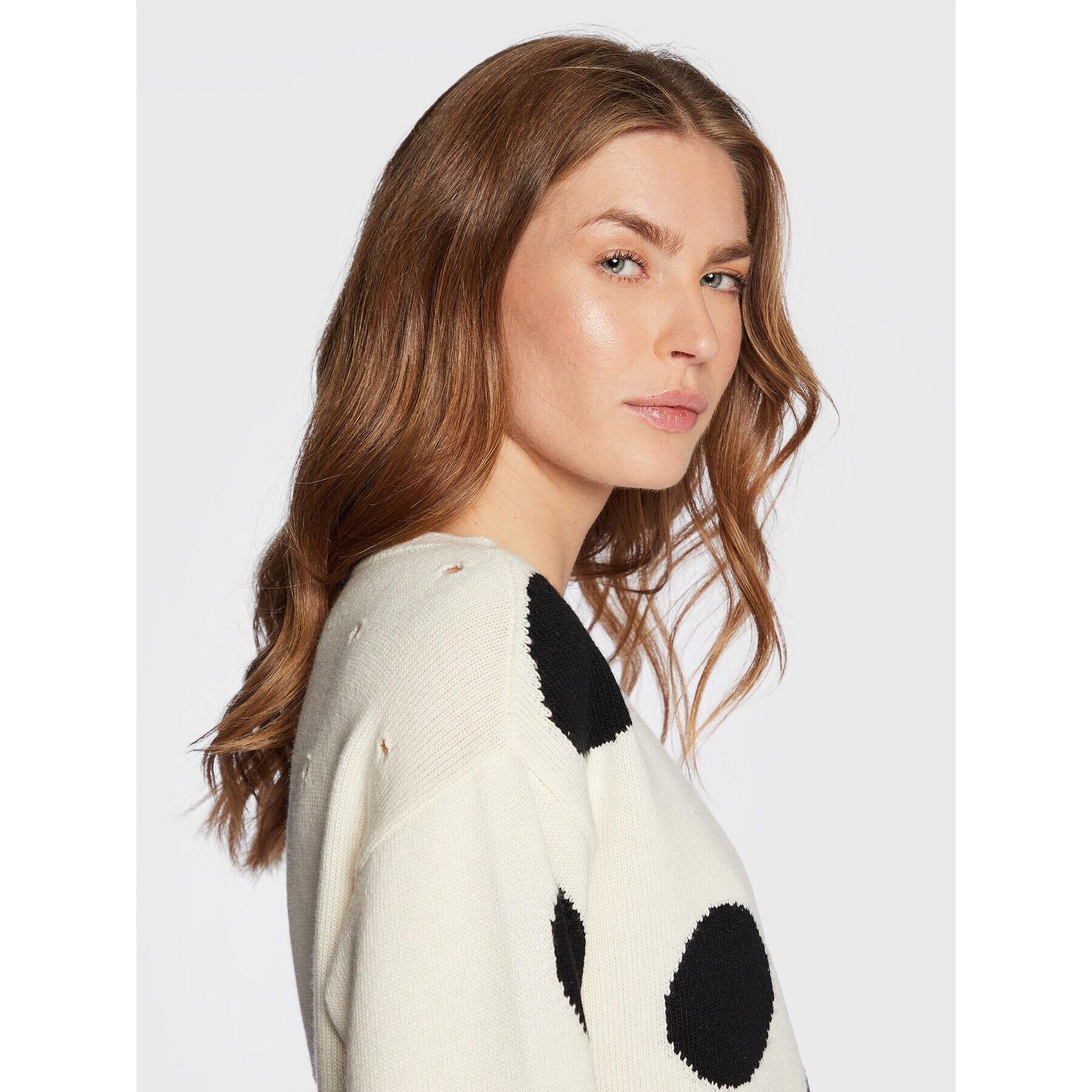 TWINSET Пуловер 222AP3400 Екрю Regular Fit - Pepit.bg