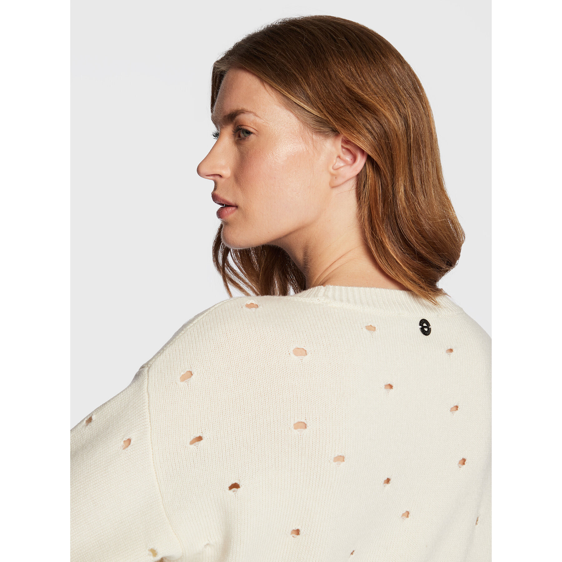 TWINSET Пуловер 222AP3400 Екрю Regular Fit - Pepit.bg