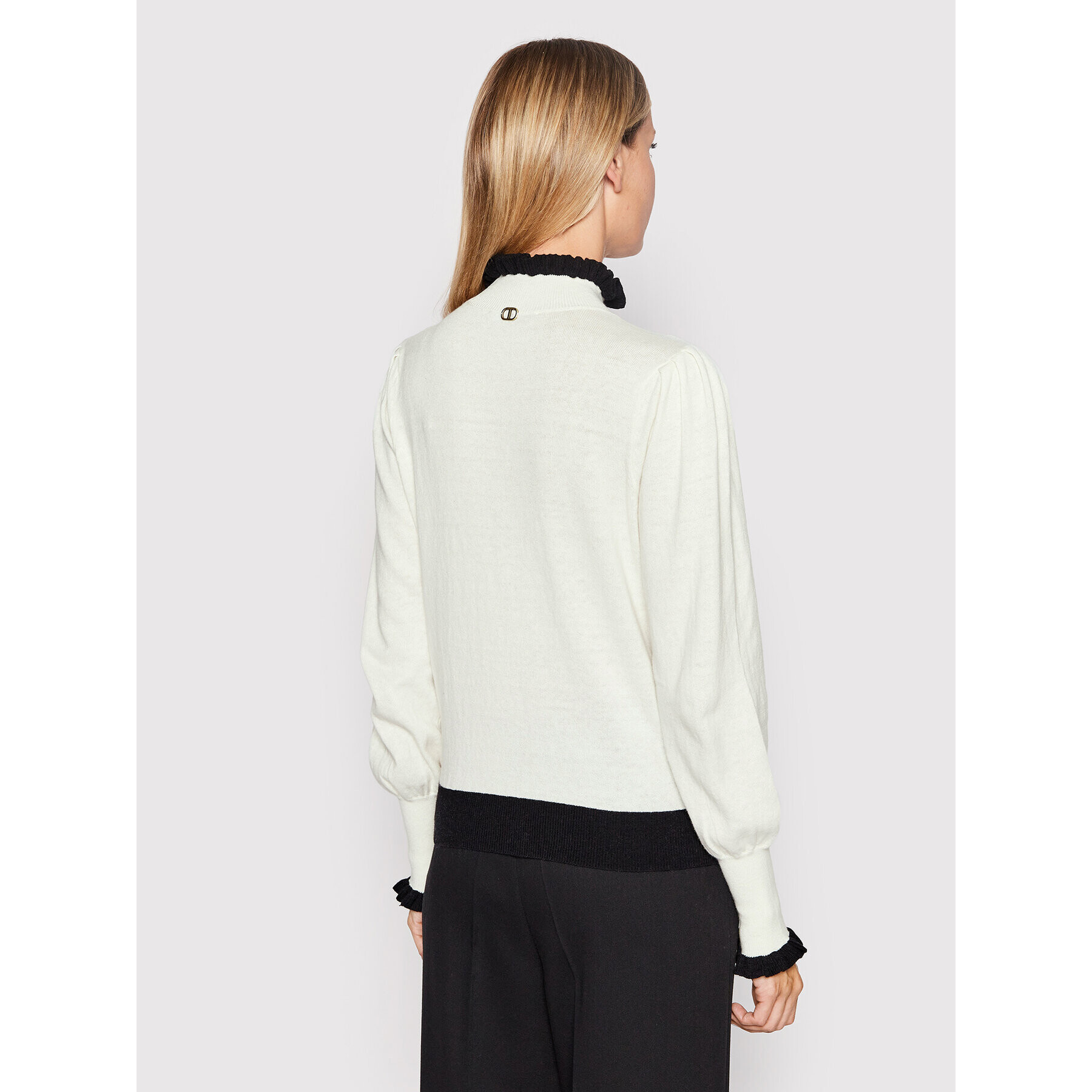 TWINSET Пуловер 222TP3101 Бял Regular Fit - Pepit.bg