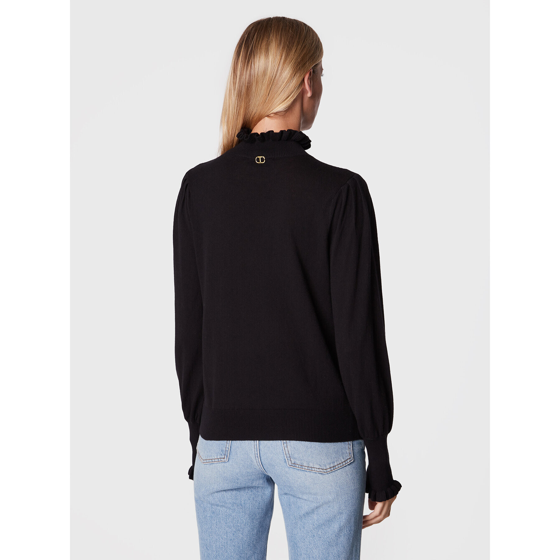 TWINSET Пуловер 222TP3101 Черен Regular Fit - Pepit.bg