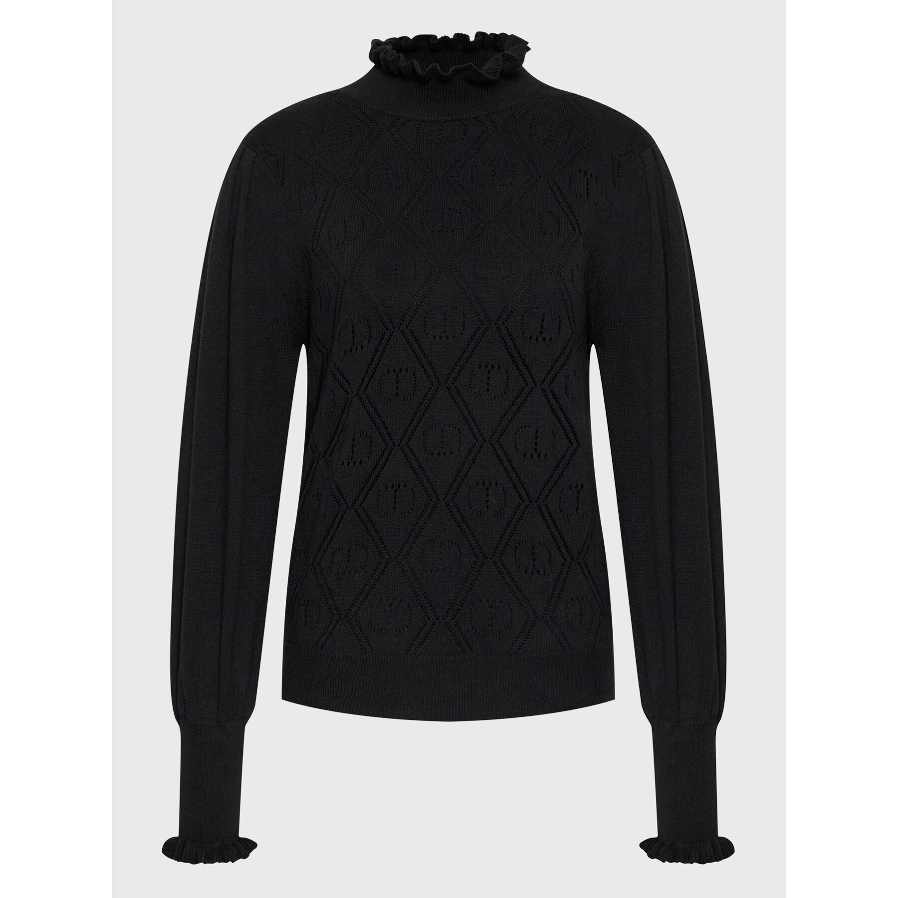 TWINSET Пуловер 222TP3101 Черен Regular Fit - Pepit.bg
