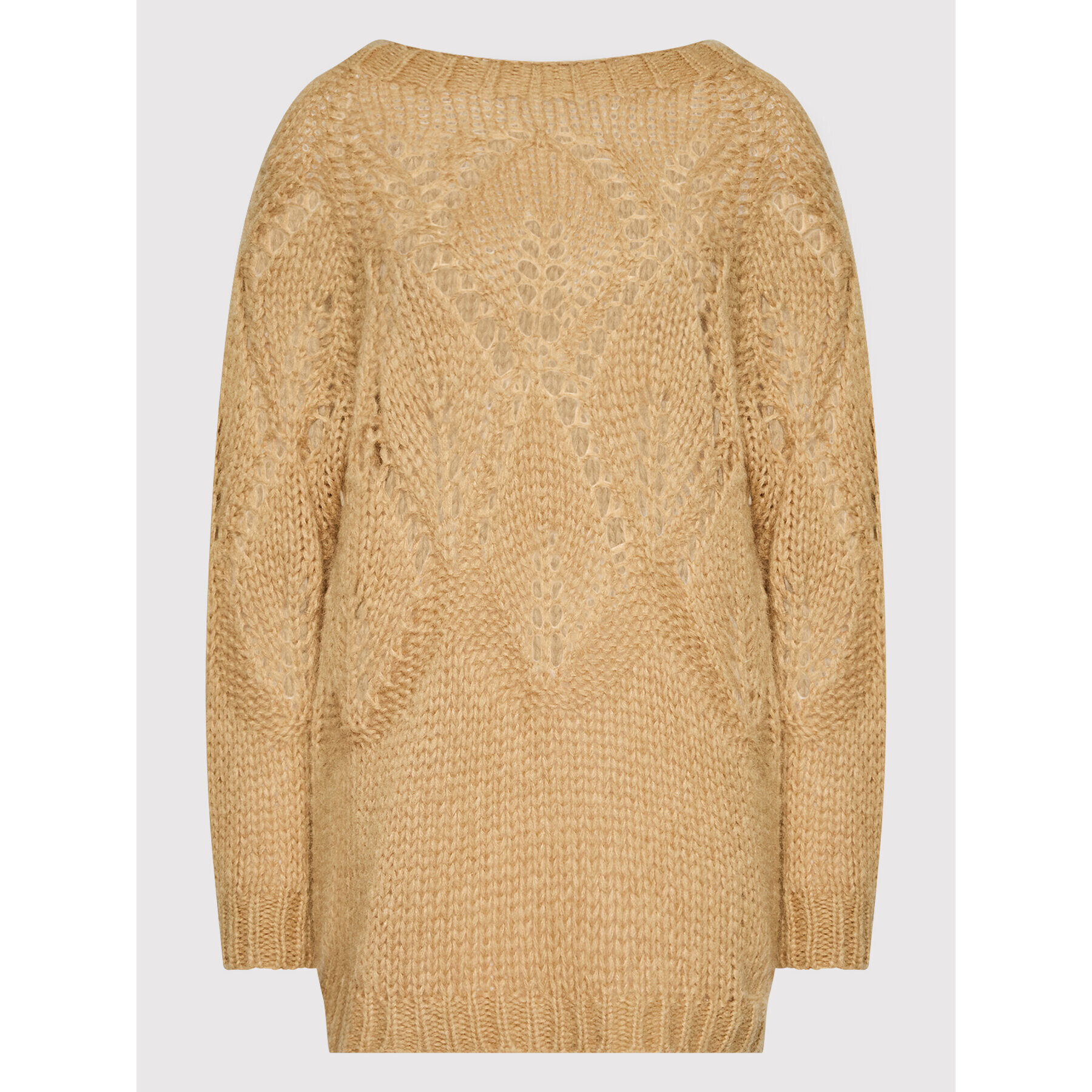 TWINSET Пуловер 222TP3232 Кафяв Oversize - Pepit.bg