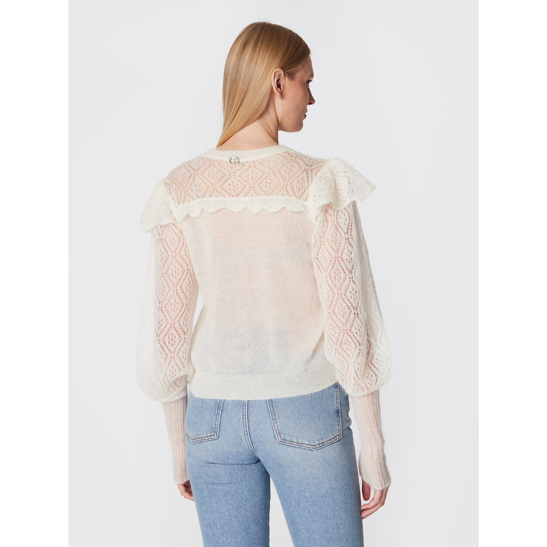 TWINSET Пуловер 222TT3110 Екрю Regular Fit - Pepit.bg