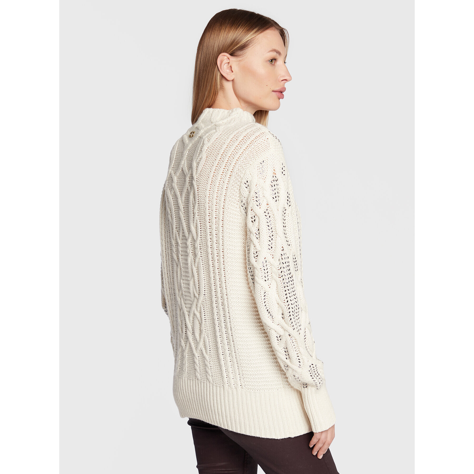 TWINSET Пуловер 222TT313 Екрю Regular Fit - Pepit.bg