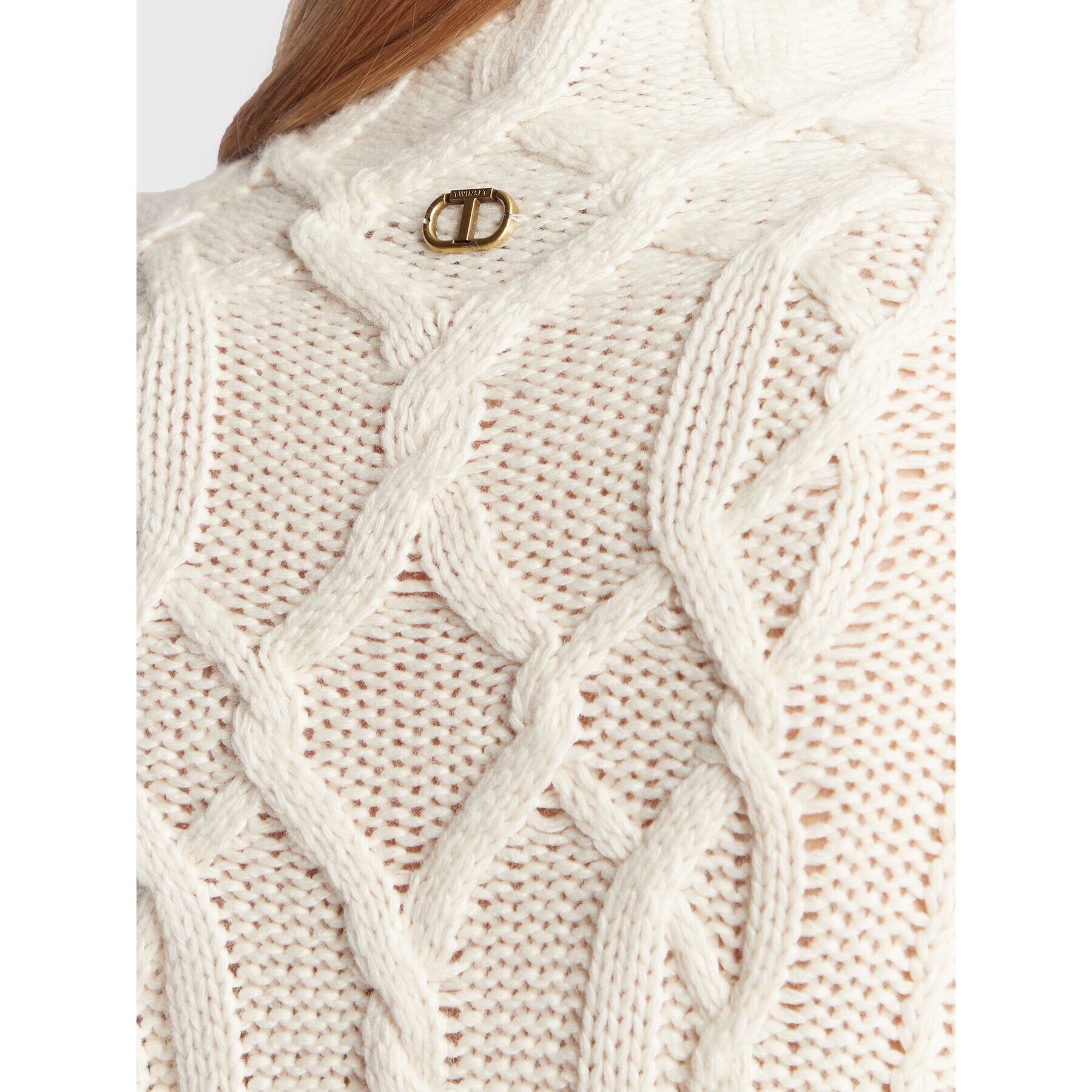 TWINSET Пуловер 222TT313 Екрю Regular Fit - Pepit.bg