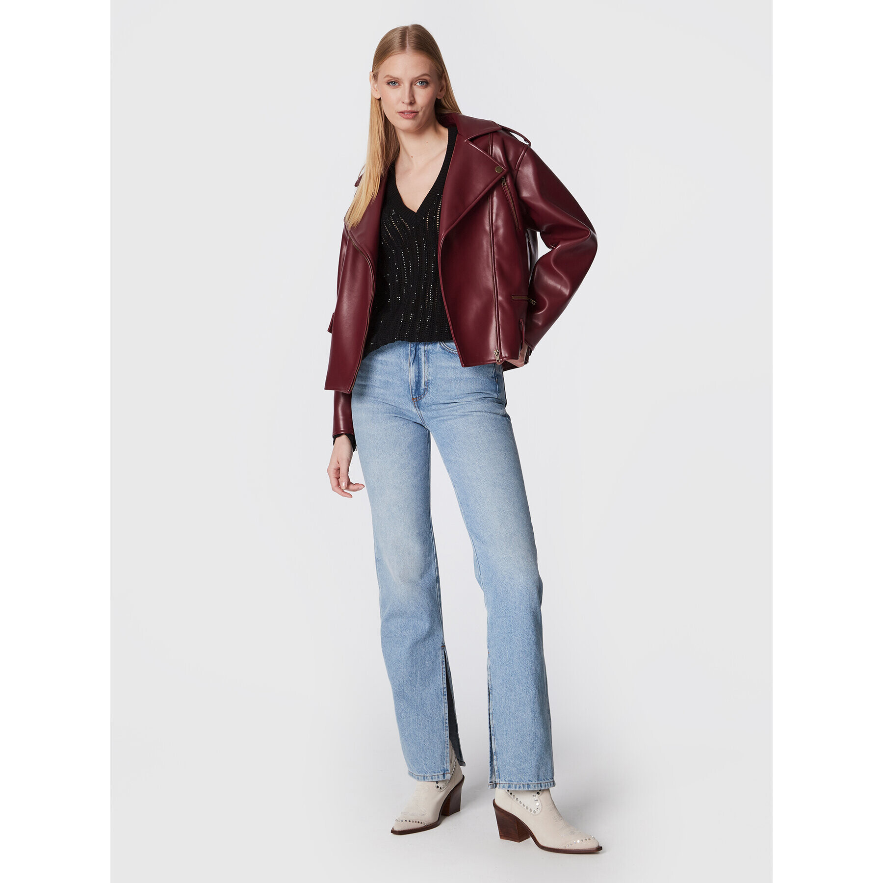 TWINSET Пуловер 222TT3130 Черен Regular Fit - Pepit.bg