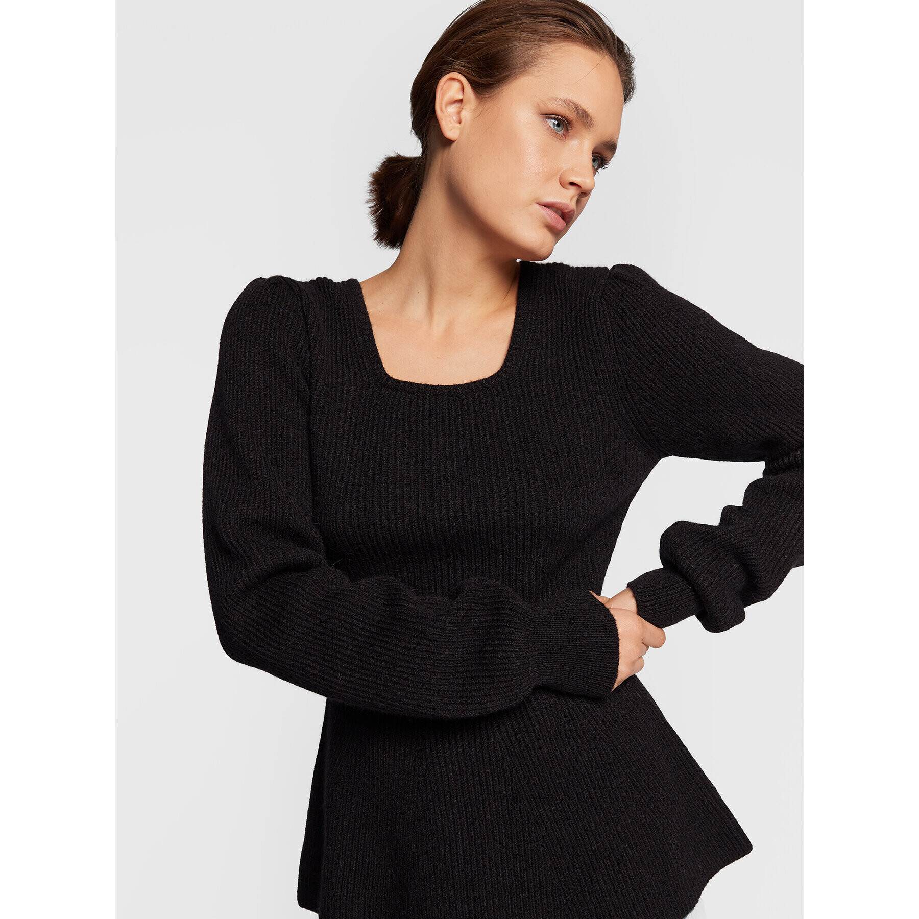 TWINSET Пуловер 222TT3331 Черен Slim Fit - Pepit.bg