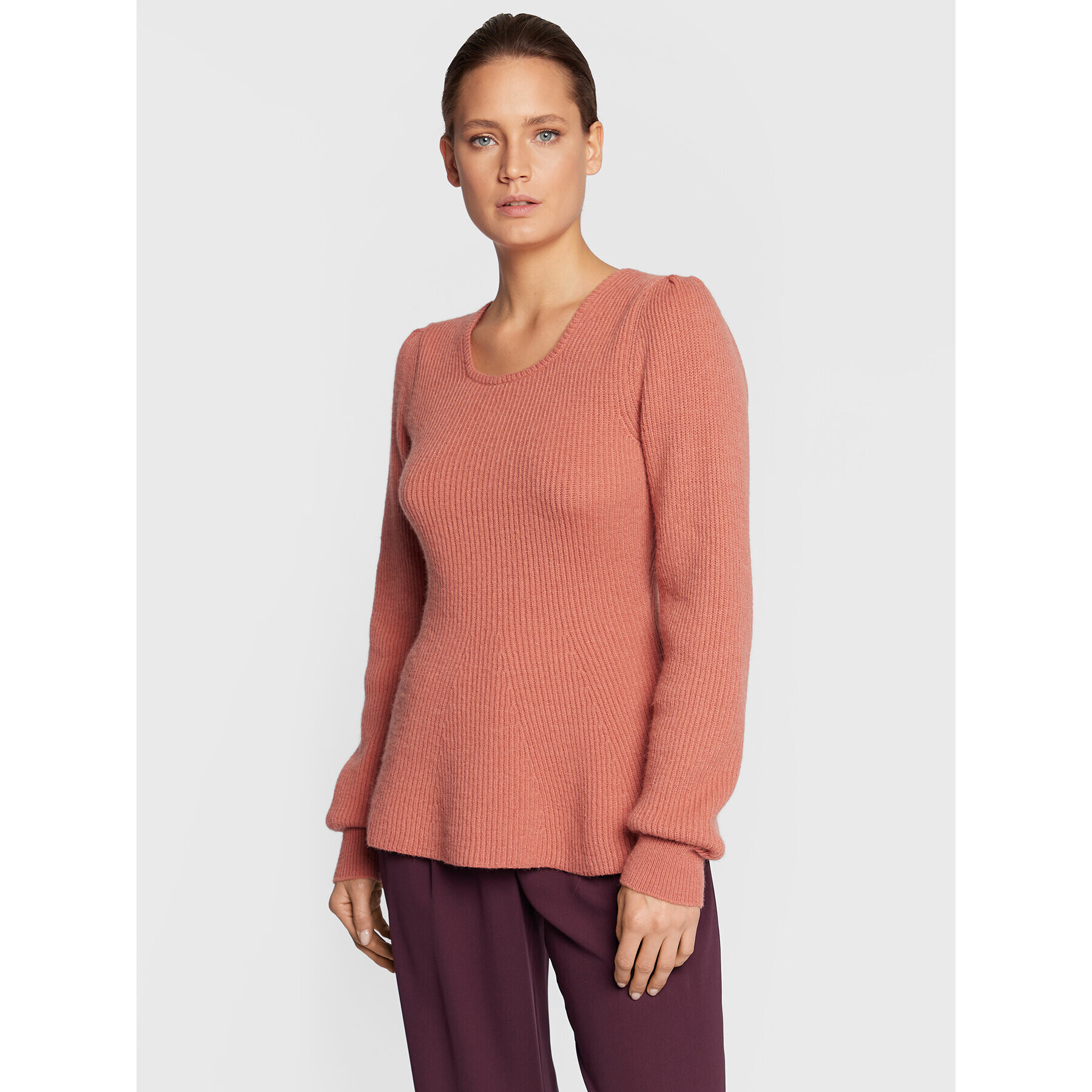 TWINSET Пуловер 222TT3331 Розов Slim Fit - Pepit.bg