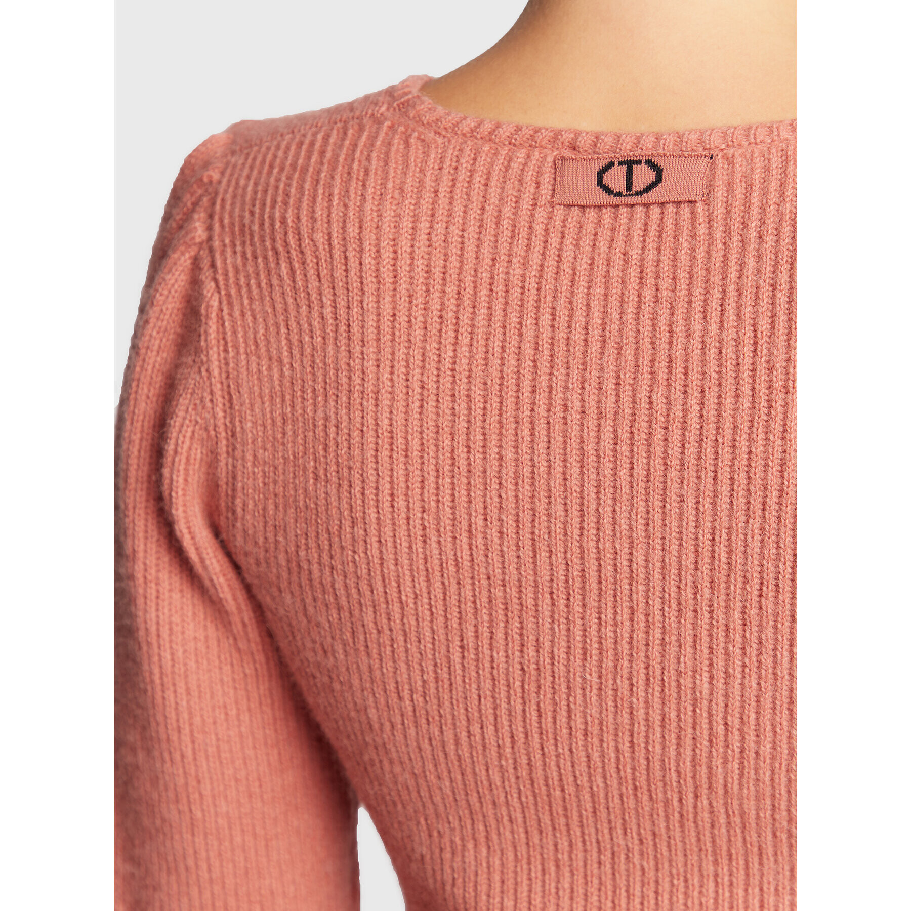 TWINSET Пуловер 222TT3331 Розов Slim Fit - Pepit.bg