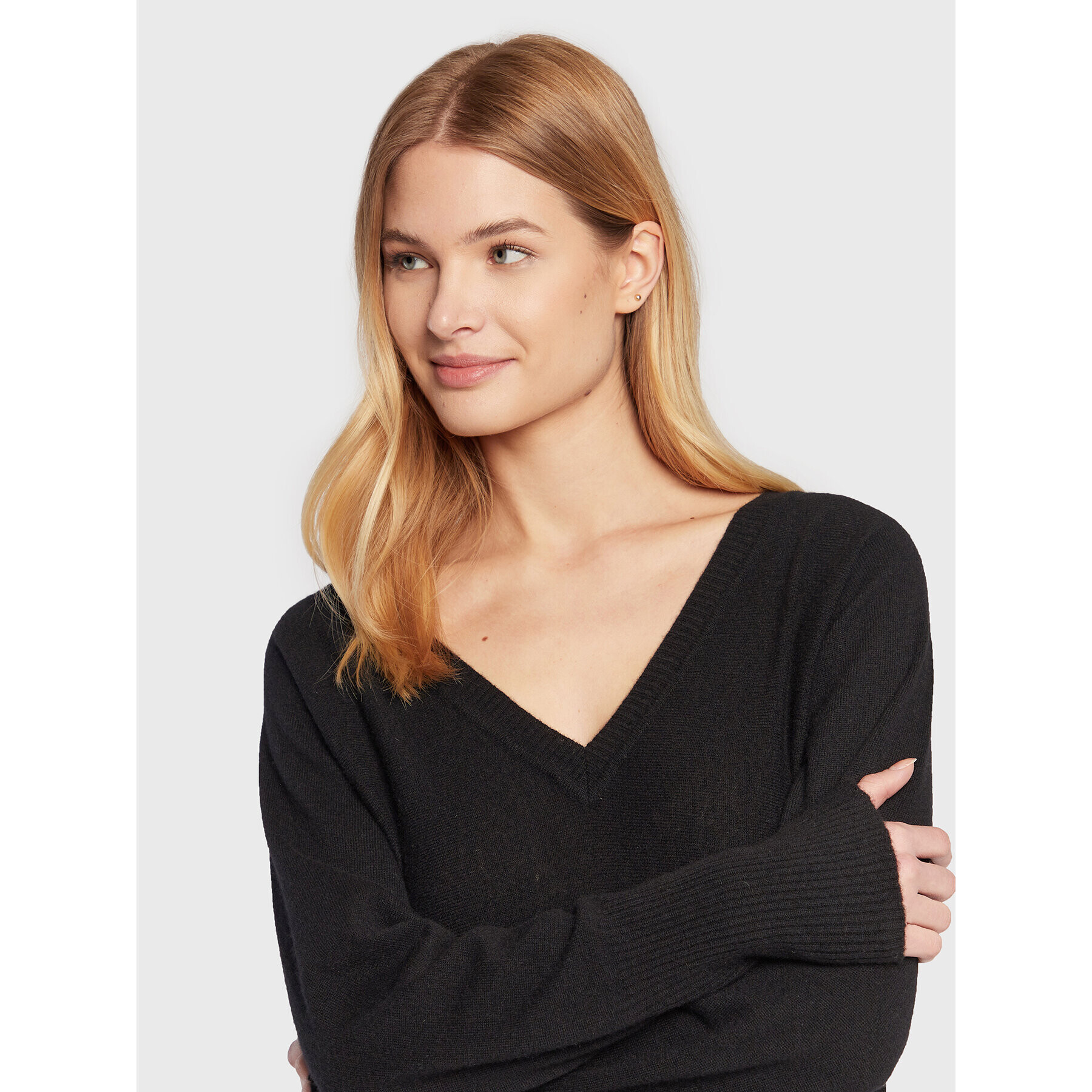TWINSET Пуловер 222TT3351 Черен Regular Fit - Pepit.bg