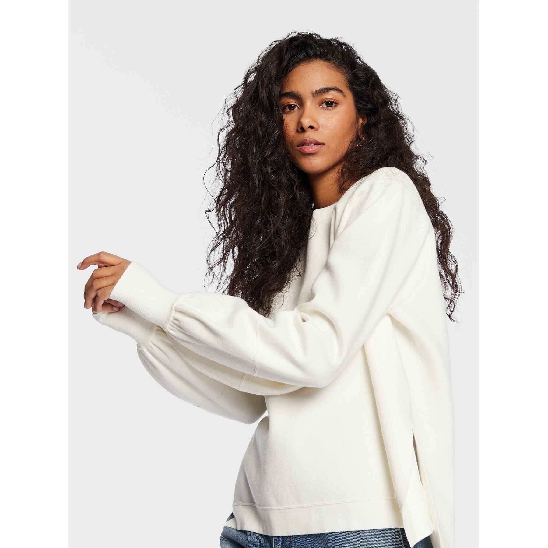 TWINSET Пуловер 231TP3103 Екрю Relaxed Fit - Pepit.bg