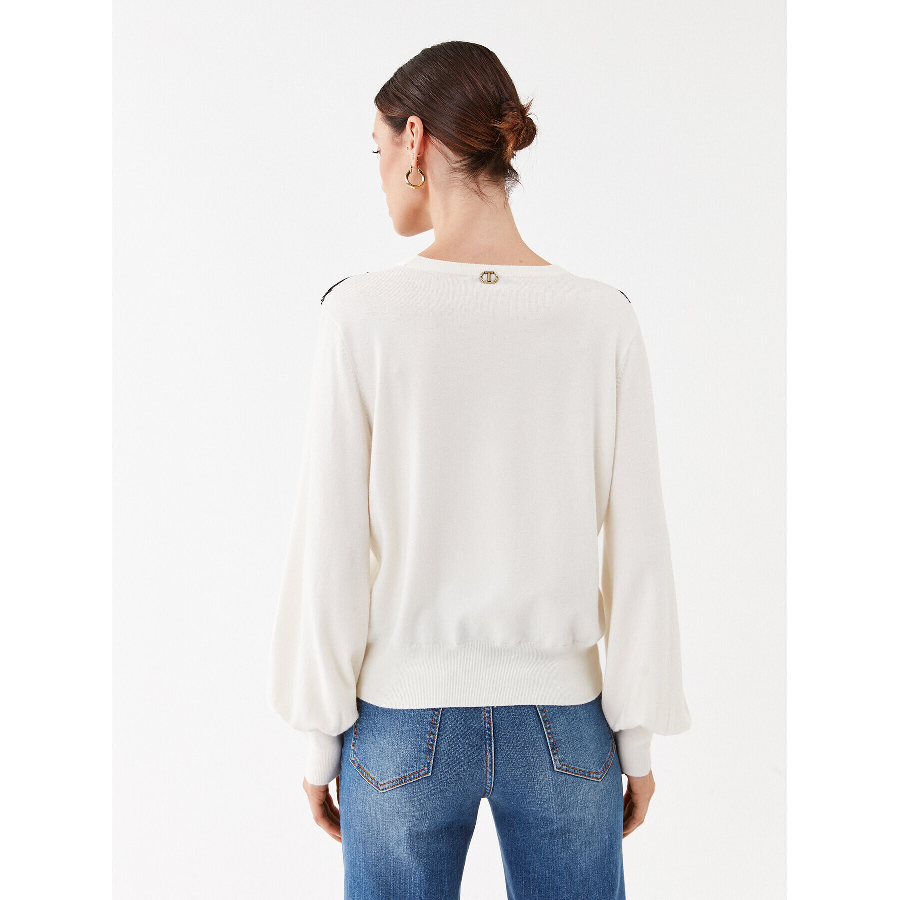 TWINSET Пуловер 232TP3422 Екрю Regular Fit - Pepit.bg