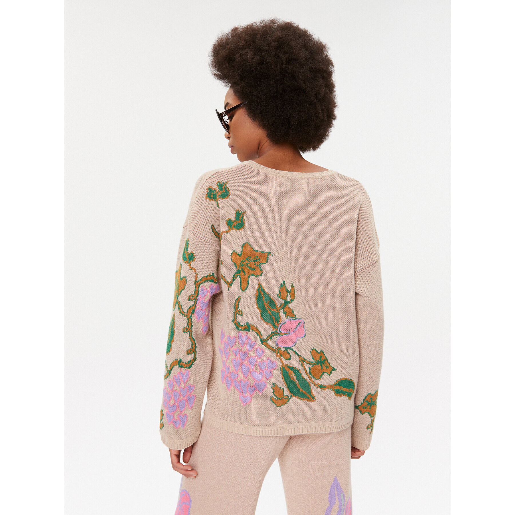 TWINSET Пуловер 232TP3680 Бежов Loose Fit - Pepit.bg