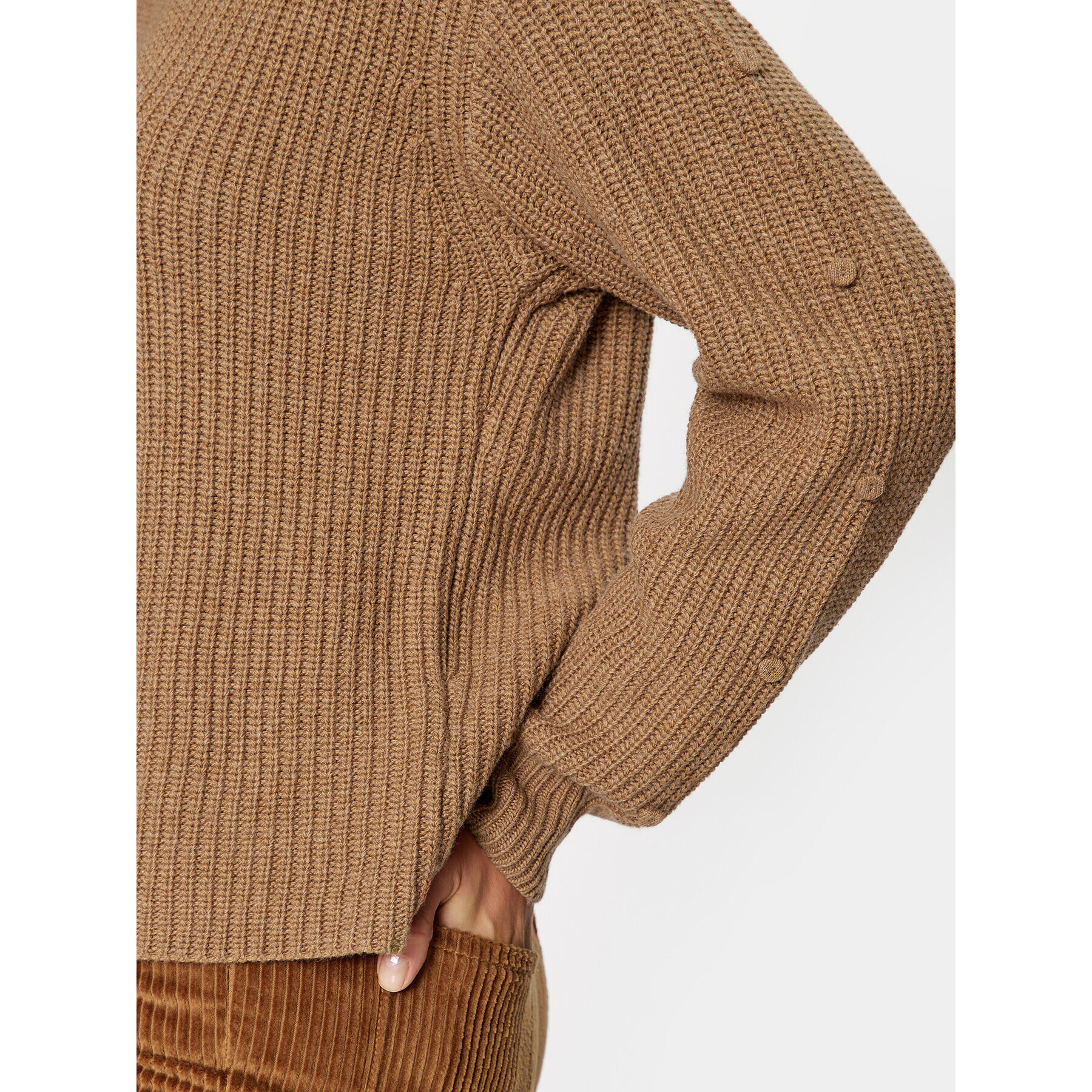 TWINSET Пуловер 232TT3330 Кафяв Regular Fit - Pepit.bg