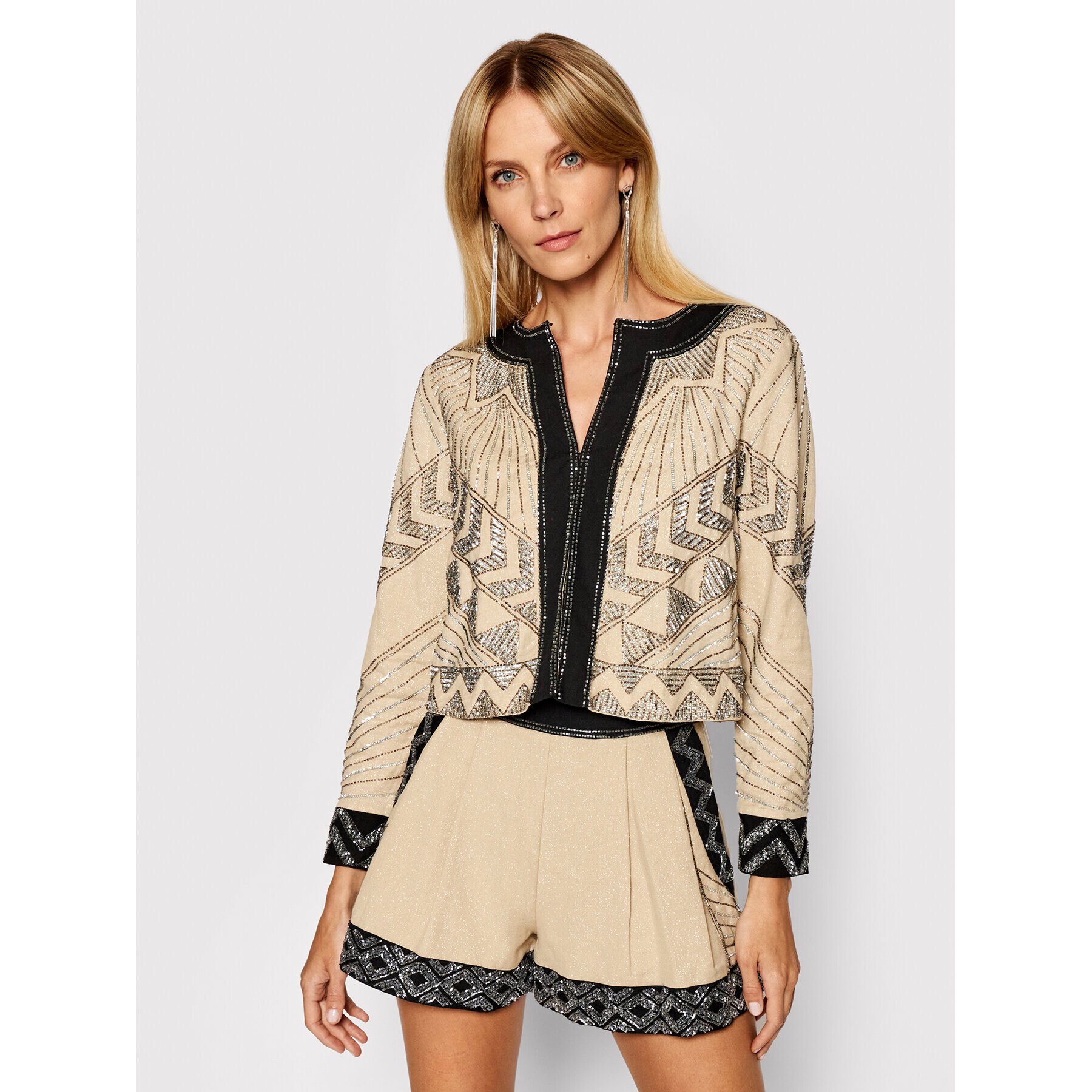 TWINSET Сако 211TT2610 Бежов Regular Fit - Pepit.bg