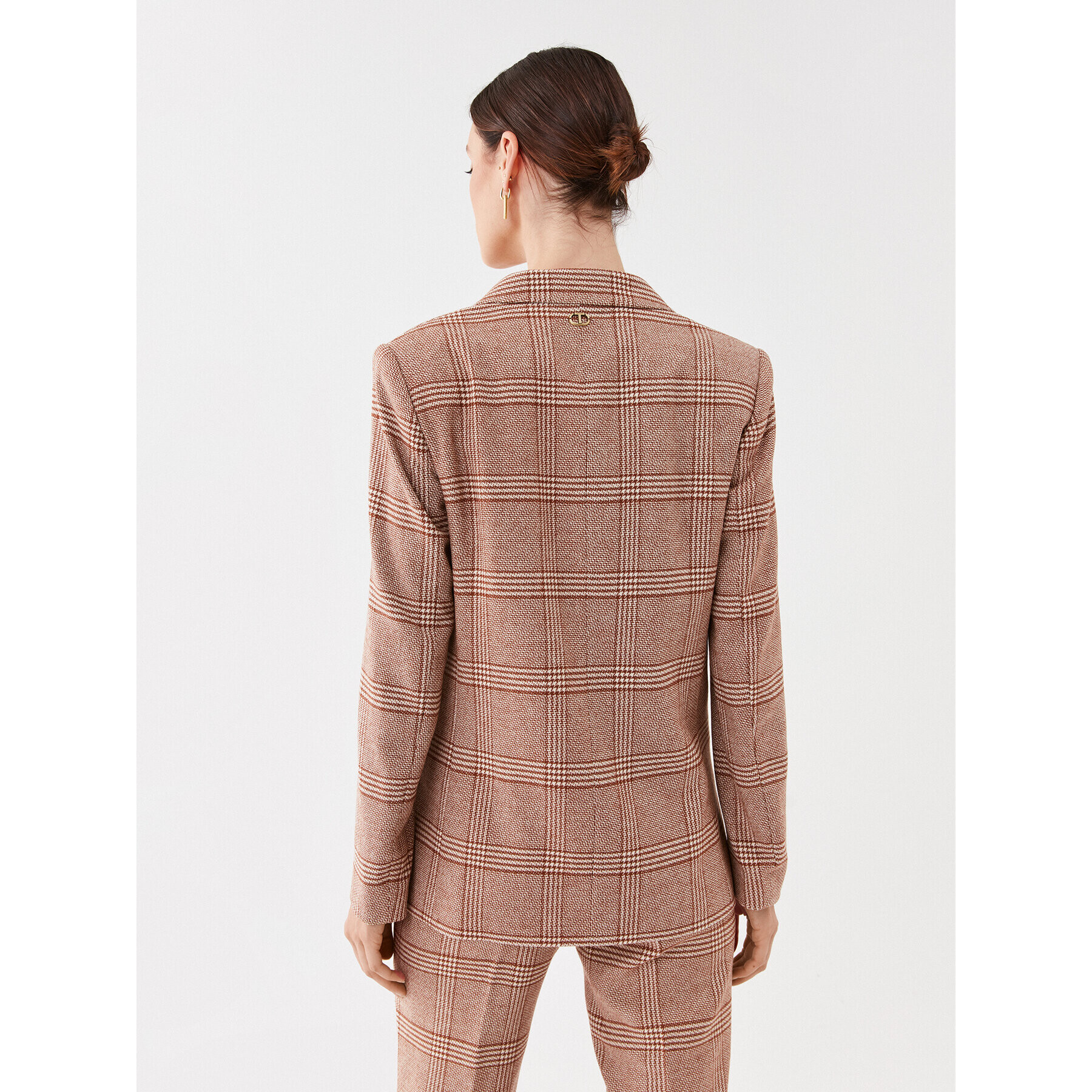 TWINSET Сако 232TP2751 Кафяв Regular Fit - Pepit.bg