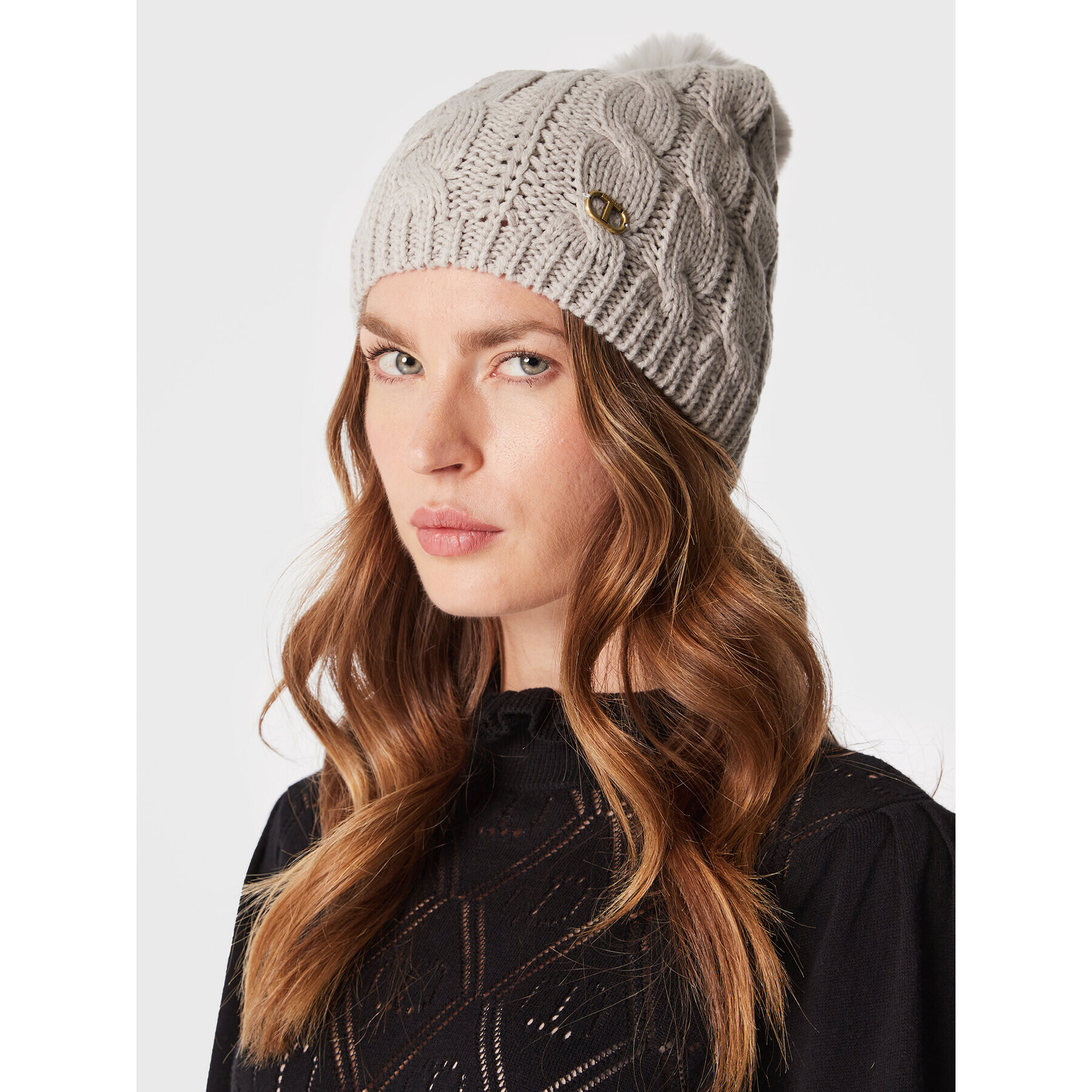 TWINSET Шапка 222TO5057 Сив - Pepit.bg