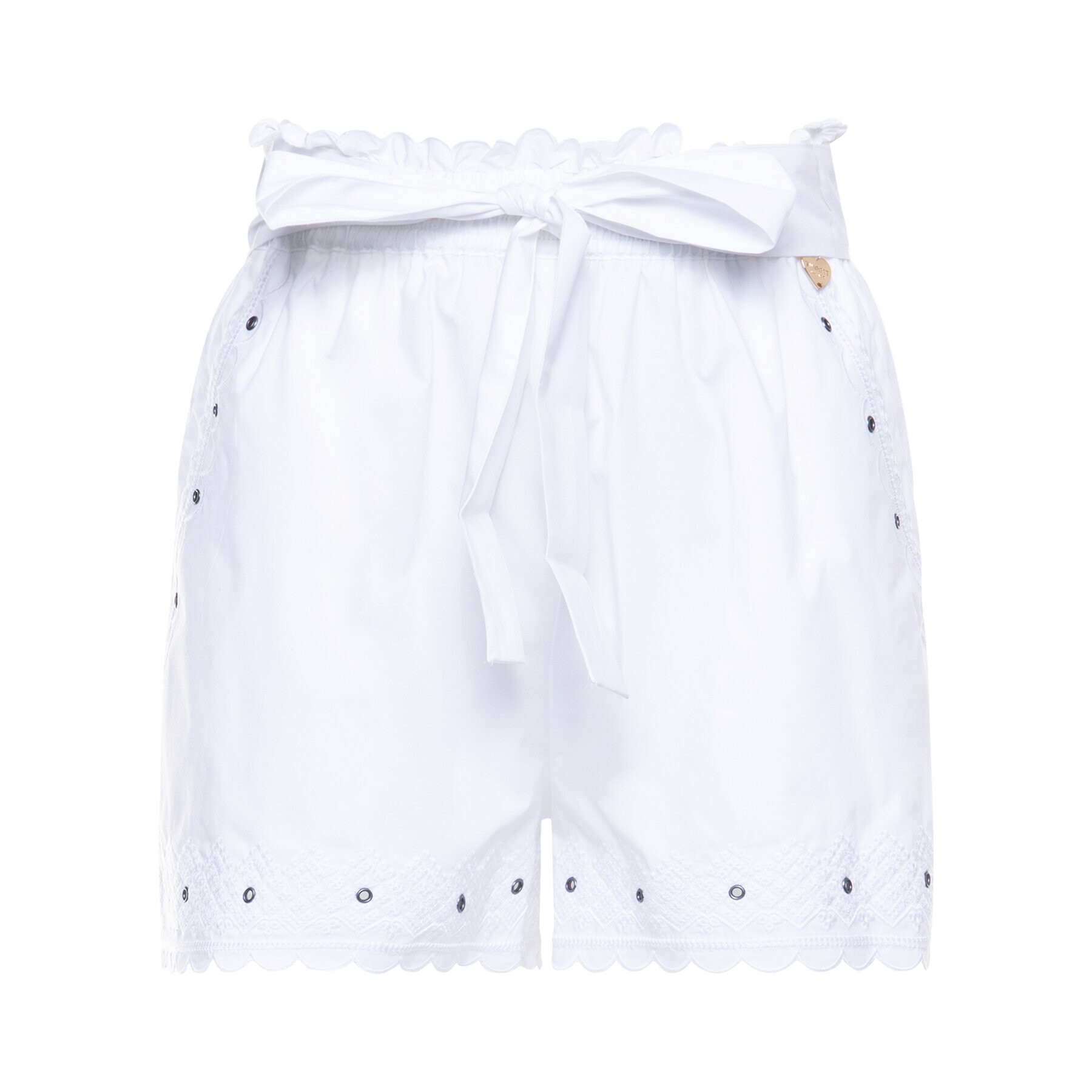 TWINSET Шорти от плат 201TT2064 Бял Regular Fit - Pepit.bg