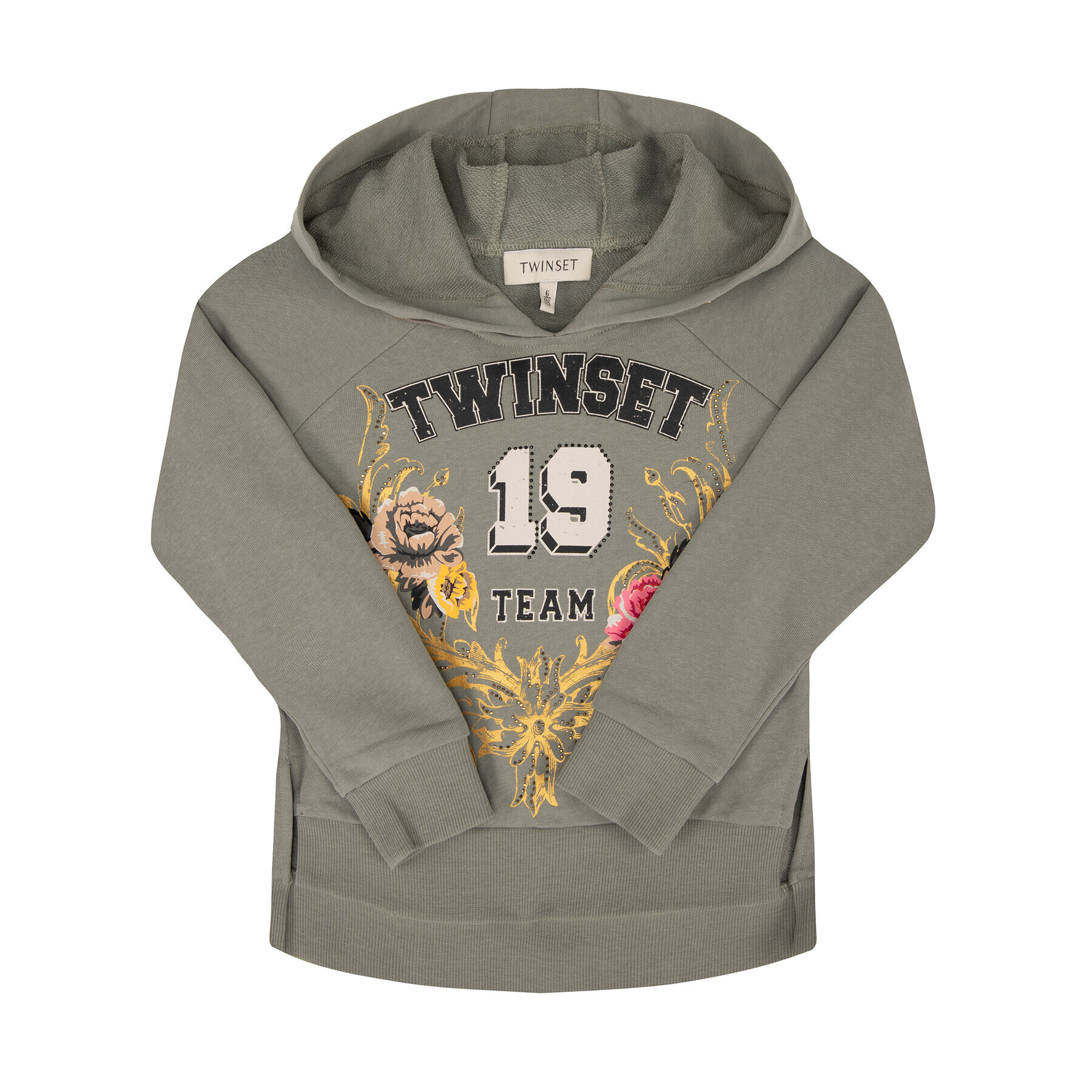 TWINSET Суитшърт 192GJ2444 Зелен Regular Fit - Pepit.bg