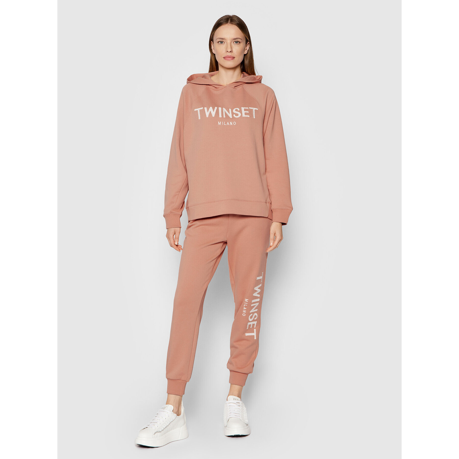 TWINSET Суитшърт 212TP2571 Розов Regular Fit - Pepit.bg