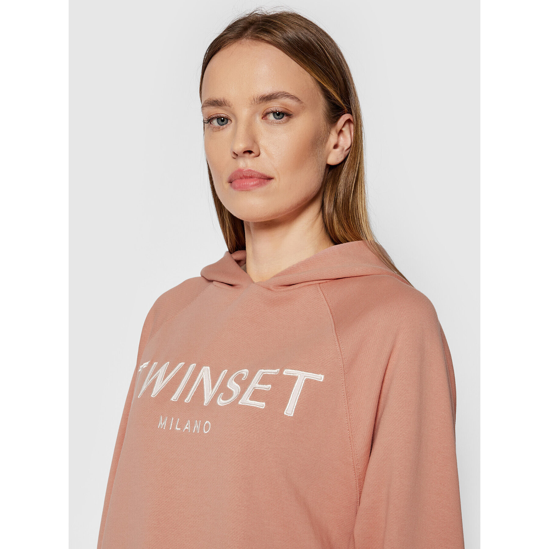 TWINSET Суитшърт 212TP2571 Розов Regular Fit - Pepit.bg