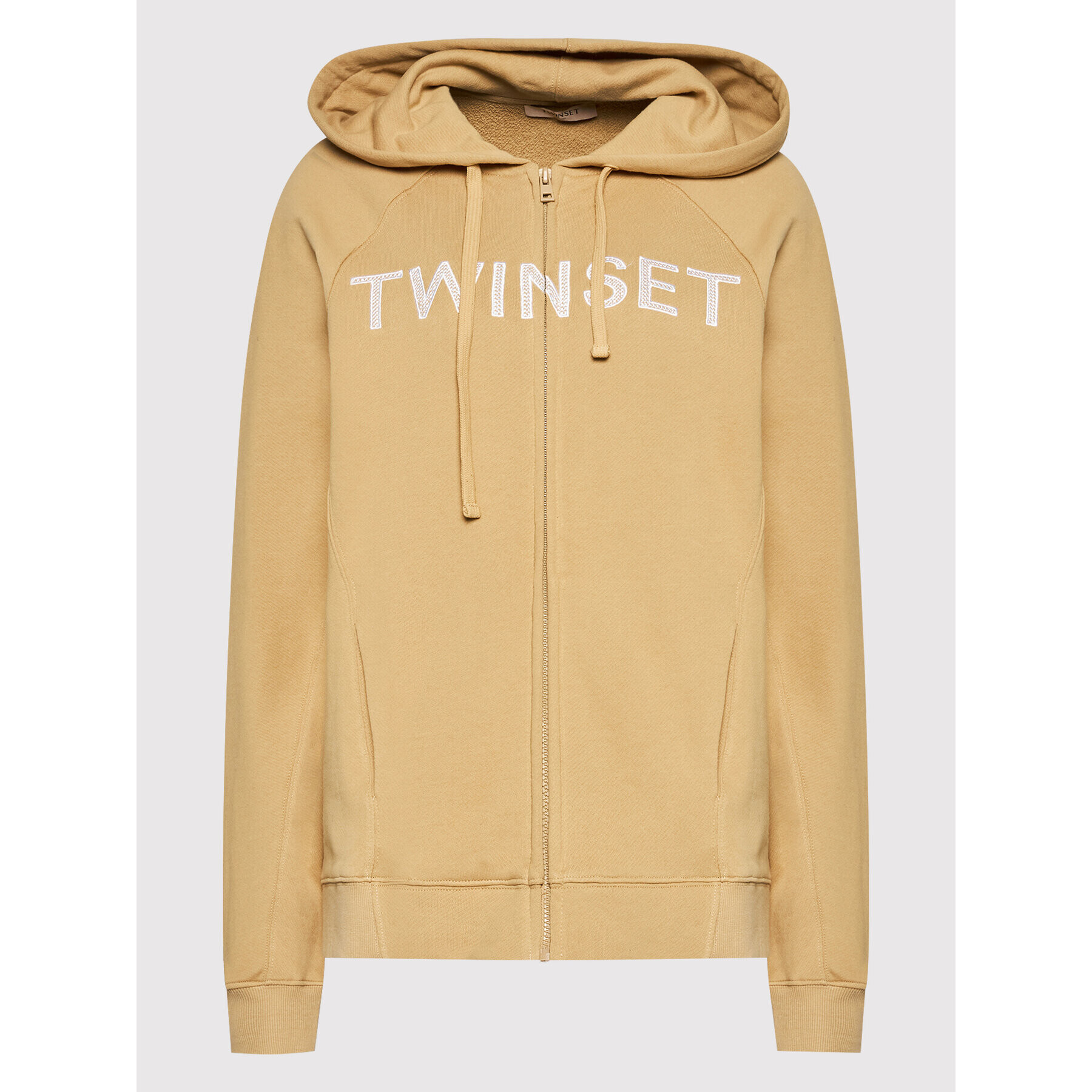 TWINSET Суитшърт 221TP2160 Бежов Loose Fit - Pepit.bg