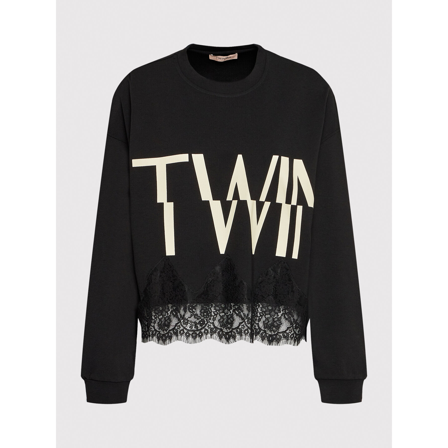 TWINSET Суитшърт 222TP2415 Черен Loose Fit - Pepit.bg