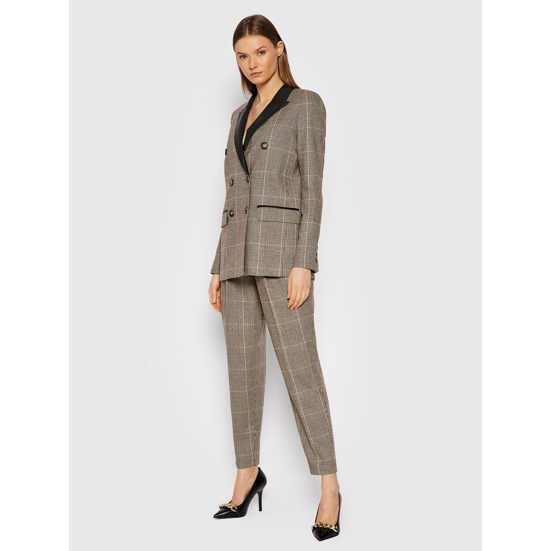 TWINSET Текстилни панталони 212TT2201 Бежов Regular Fit - Pepit.bg
